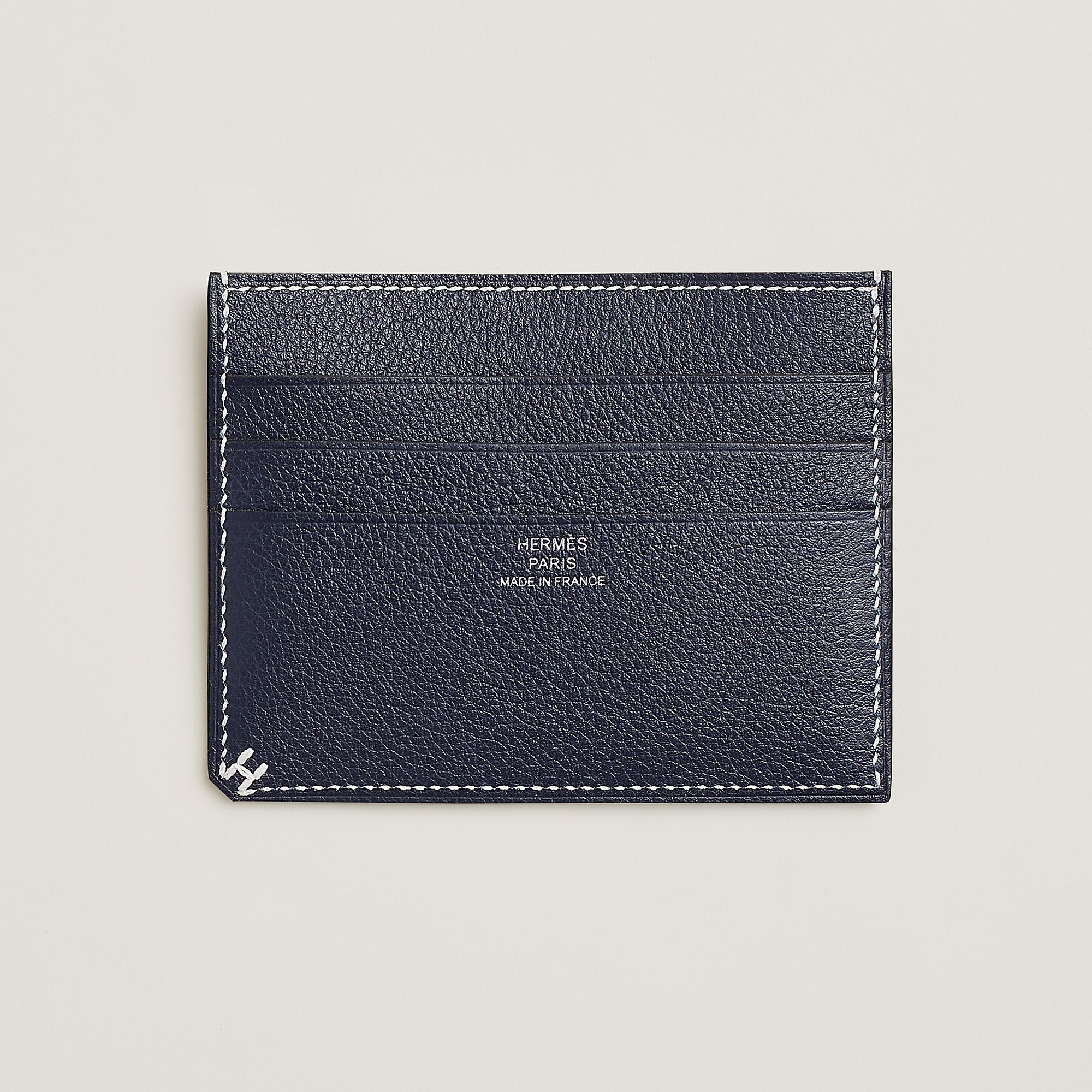 Hermes H Sellier Card Holder Bleu Nuit