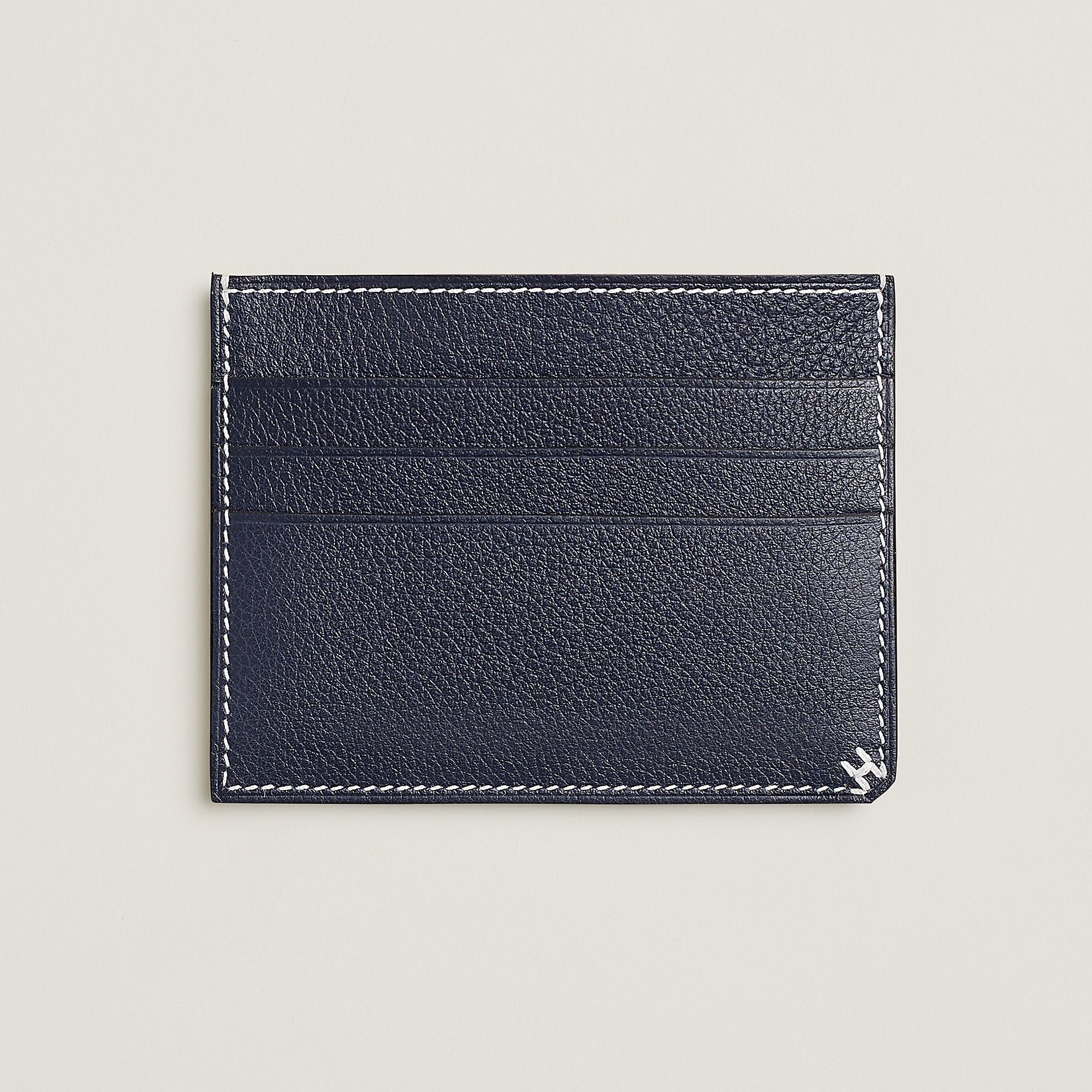 Hermes H Sellier Card Holder Bleu Nuit
