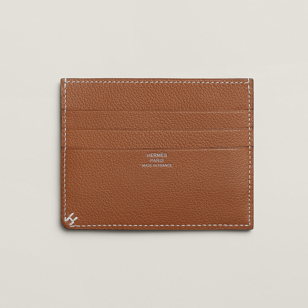 Hermes H Sellier Card Holder Gold