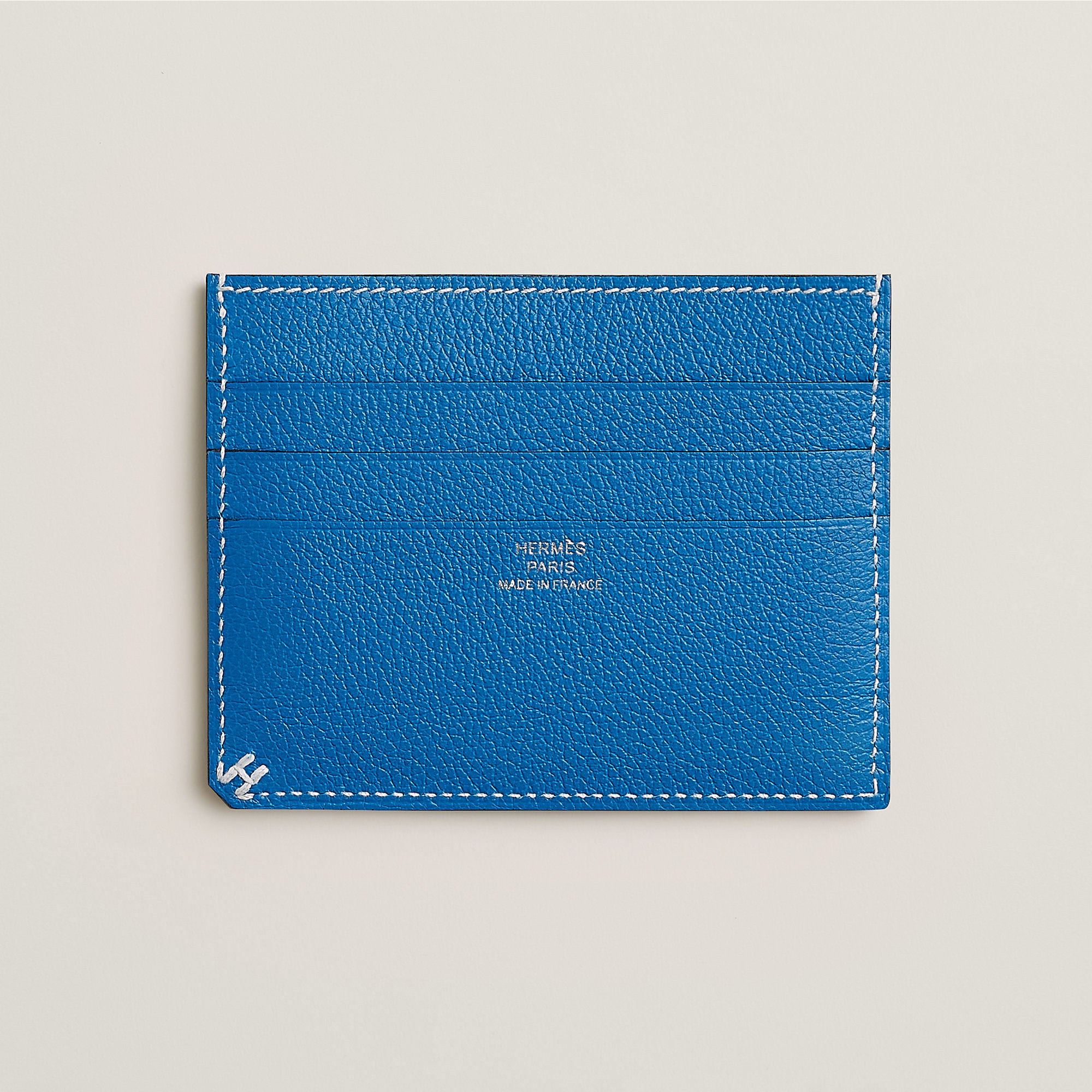Hermes H Sellier Card Holder Bleu Zanzibar