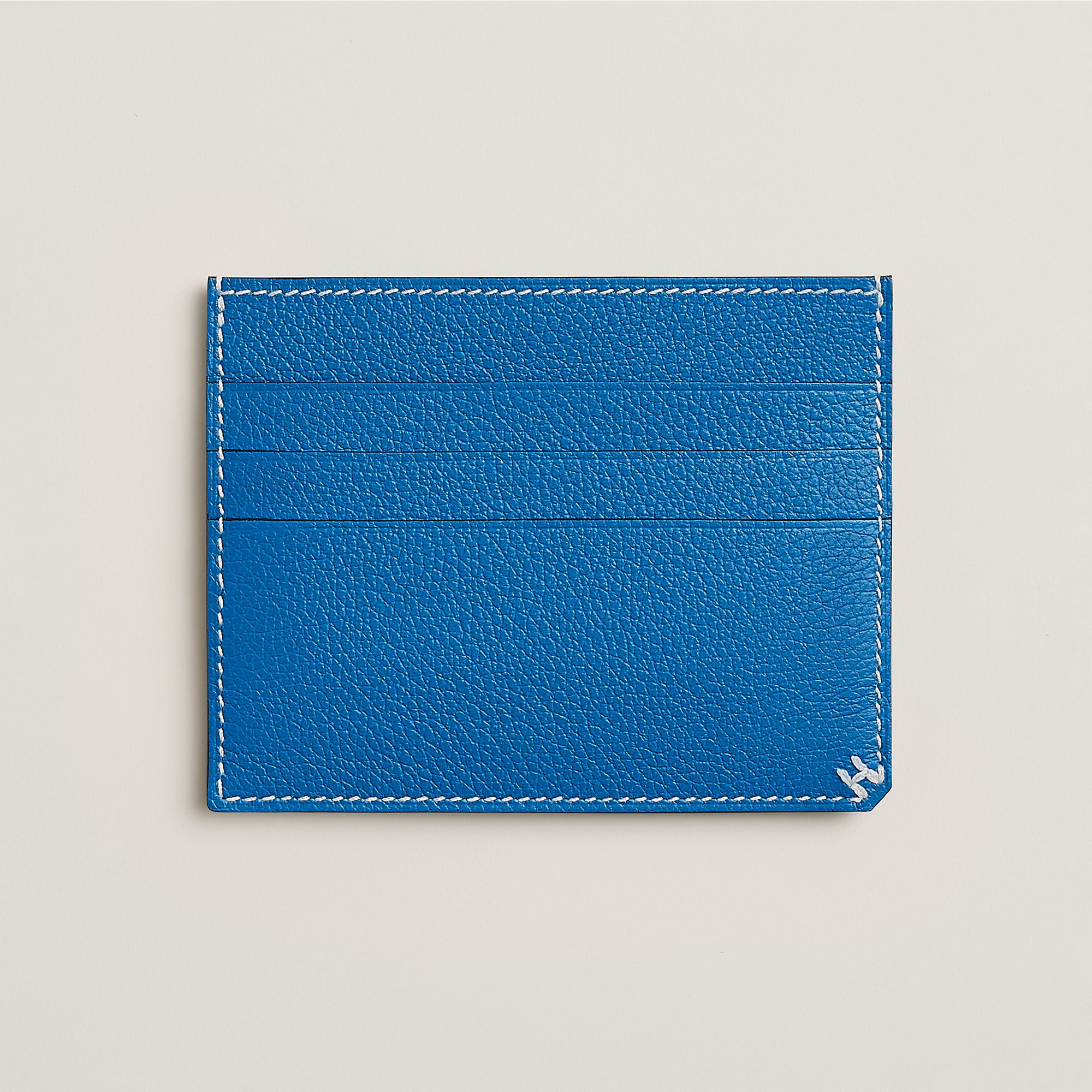 Hermes H Sellier Card Holder Bleu Zanzibar