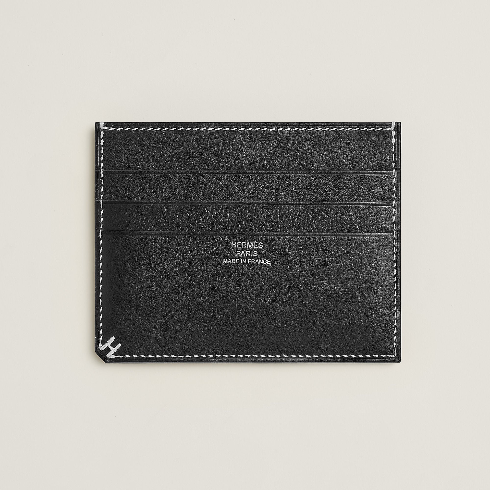 Hermes H Sellier Card Holder Noir