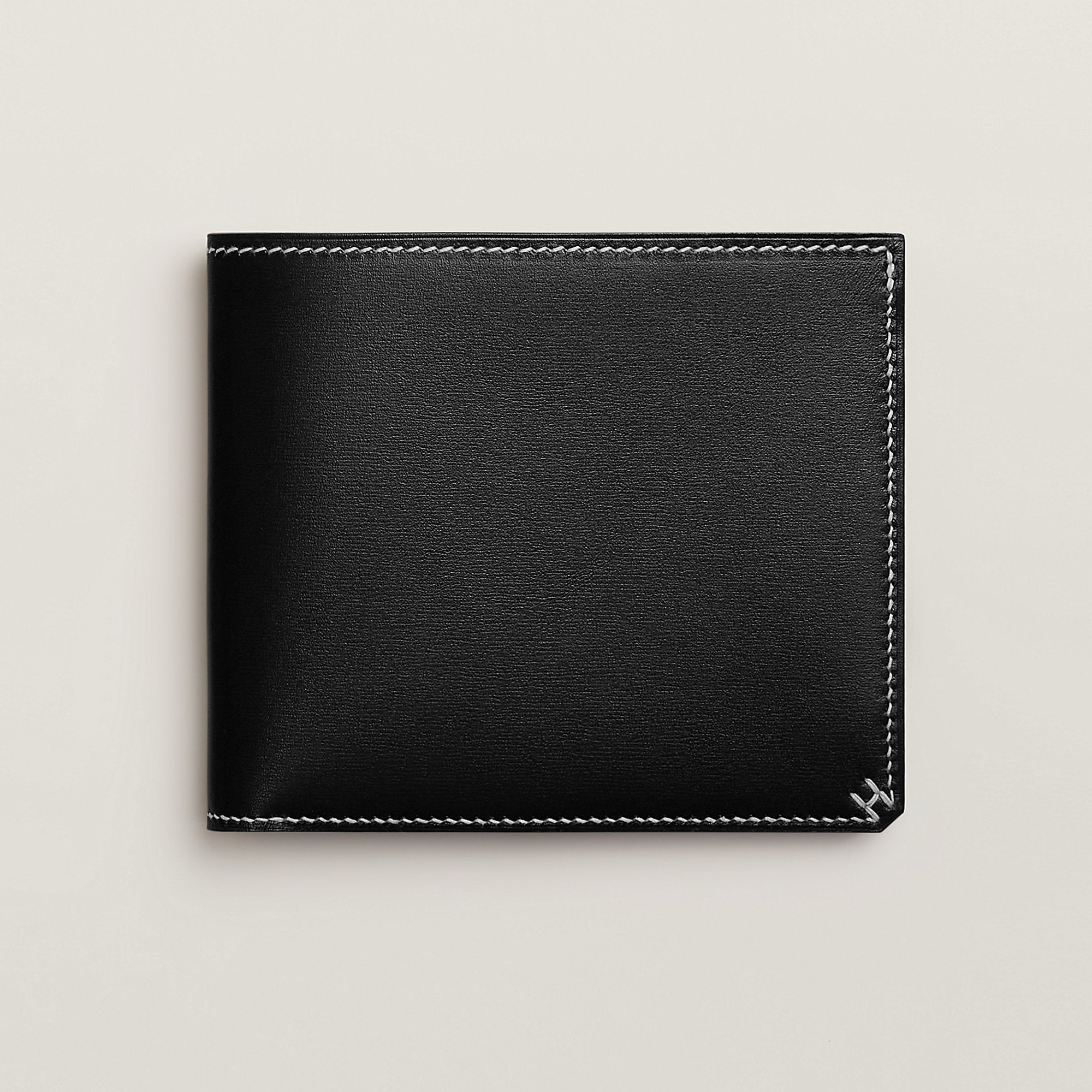 Hermes H Sellier Compact Wallet Noir