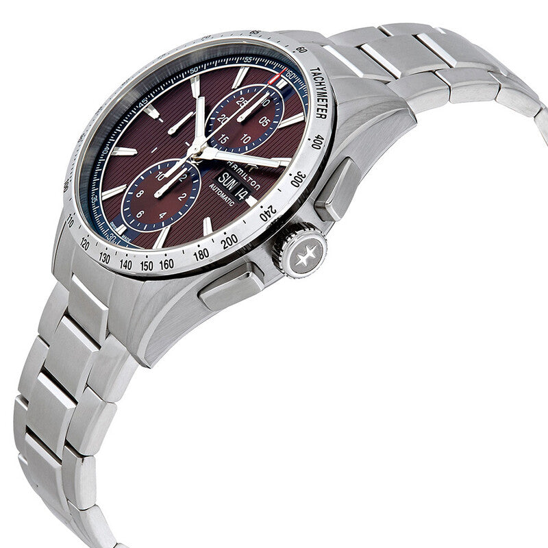 Hamilton Broadway Automatic Burgundy Dial Mens Watch