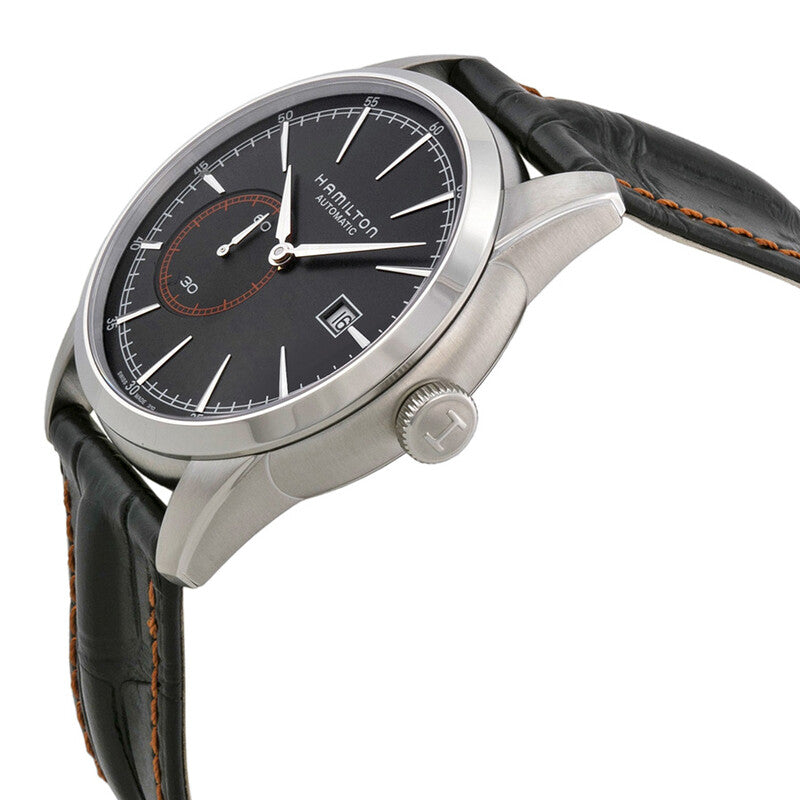 Hamilton Classic Railroad Automatic Black Dial Black Leather Mens Watch