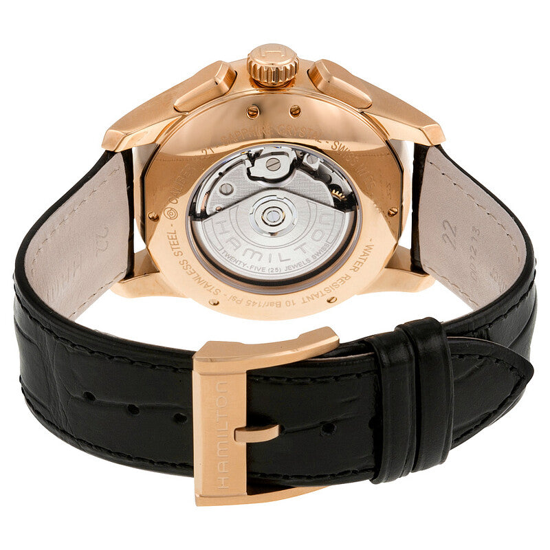 Hamilton Jazzmaster Automatic Chronograph Grey Dial Black Leather Watch