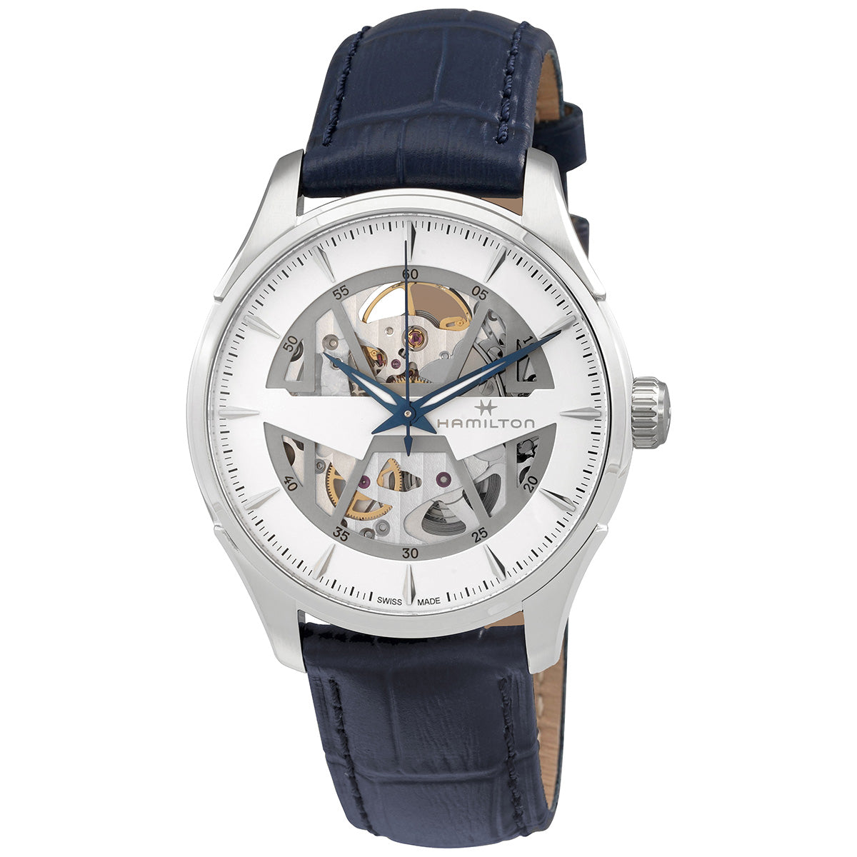 Hamilton Jazzmaster Skeleton Auto Automatic White Dial Mens Watch