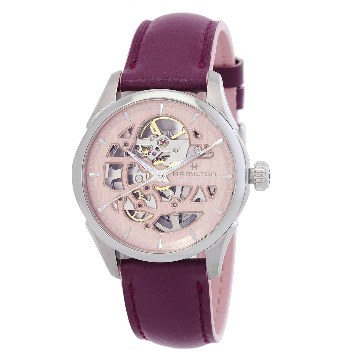 Hamilton Jazzmaster Skeleton Automatic Pink Dial Women's Watch