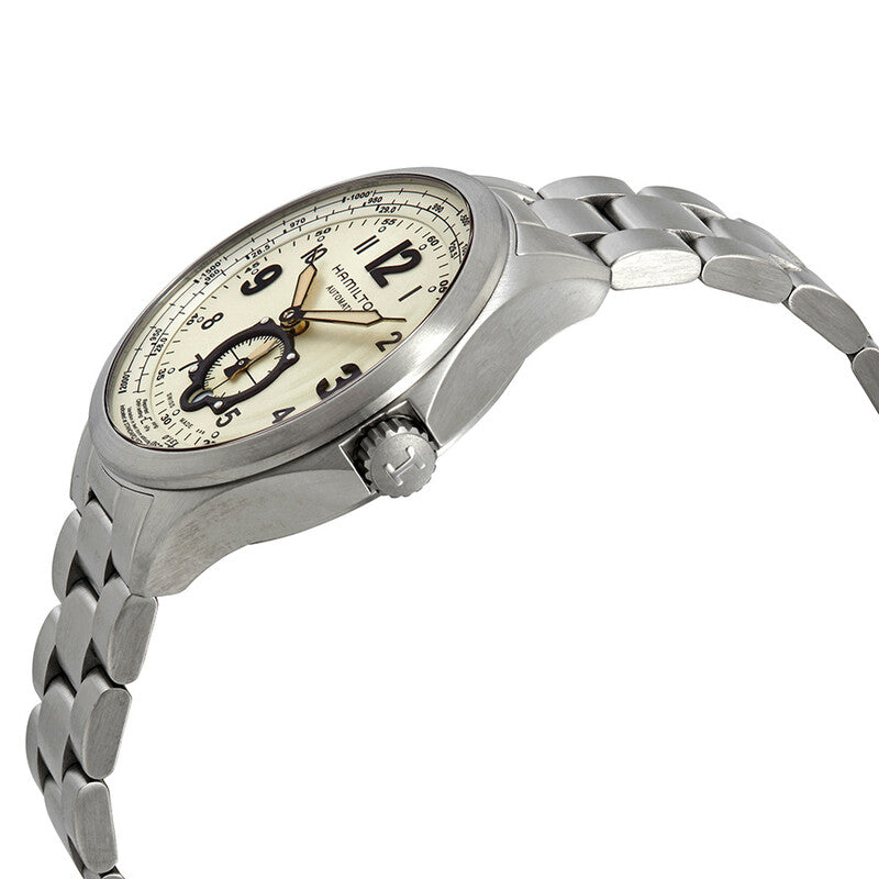 Hamilton Khaki Aviation Qne Automatic Silver Dial Mens Watch