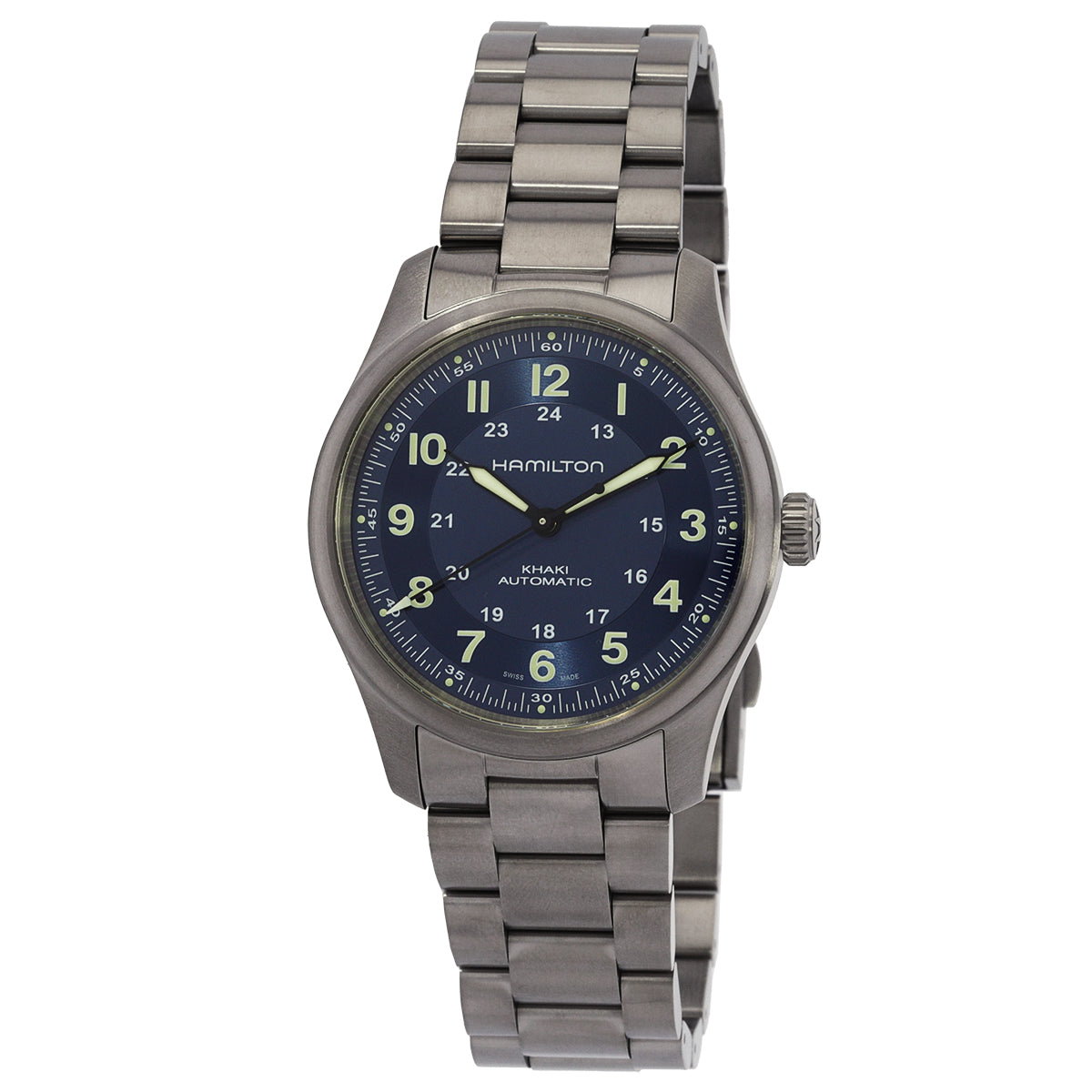 Hamilton Khaki Field Automatic Blue Dial Mens Watch