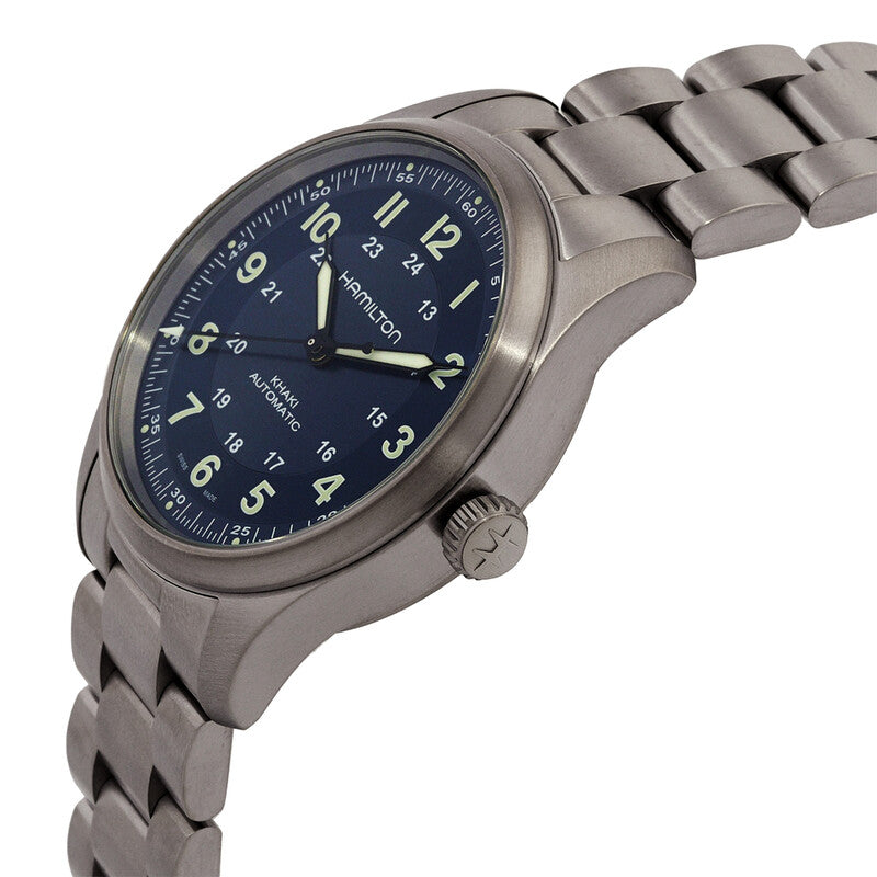 Hamilton Khaki Field Automatic Blue Dial Mens Watch
