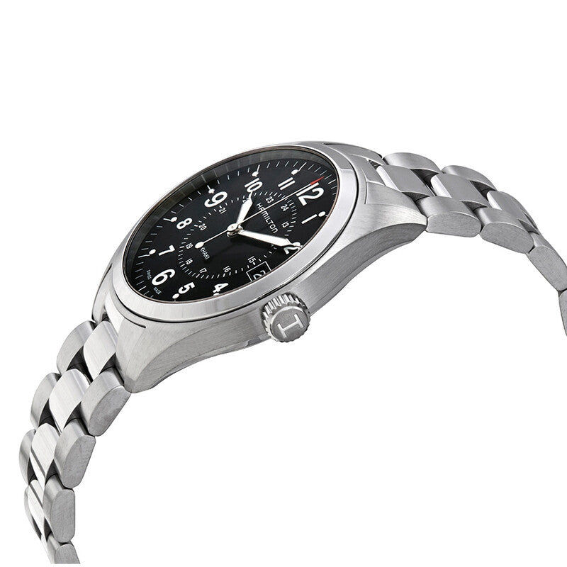 Hamilton Khaki Field Black Dial Stainless Steel Mens Watch