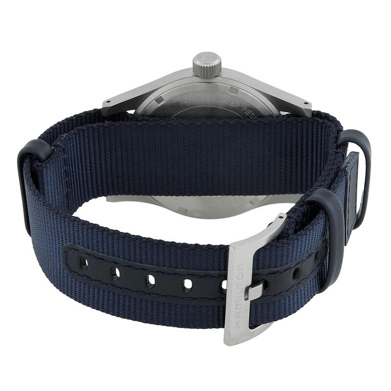 Hamilton Khaki Field Manual Wind Blue Dial Mens Watch