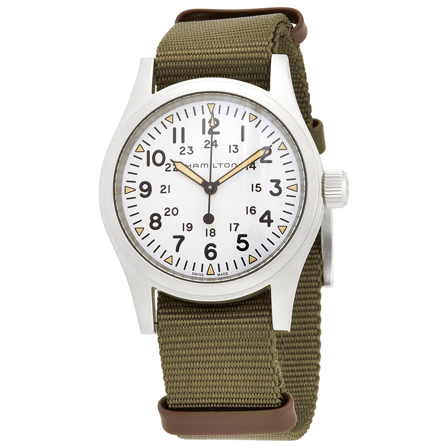 Hamilton Khaki Field Mechanical White Dial Mens Watch