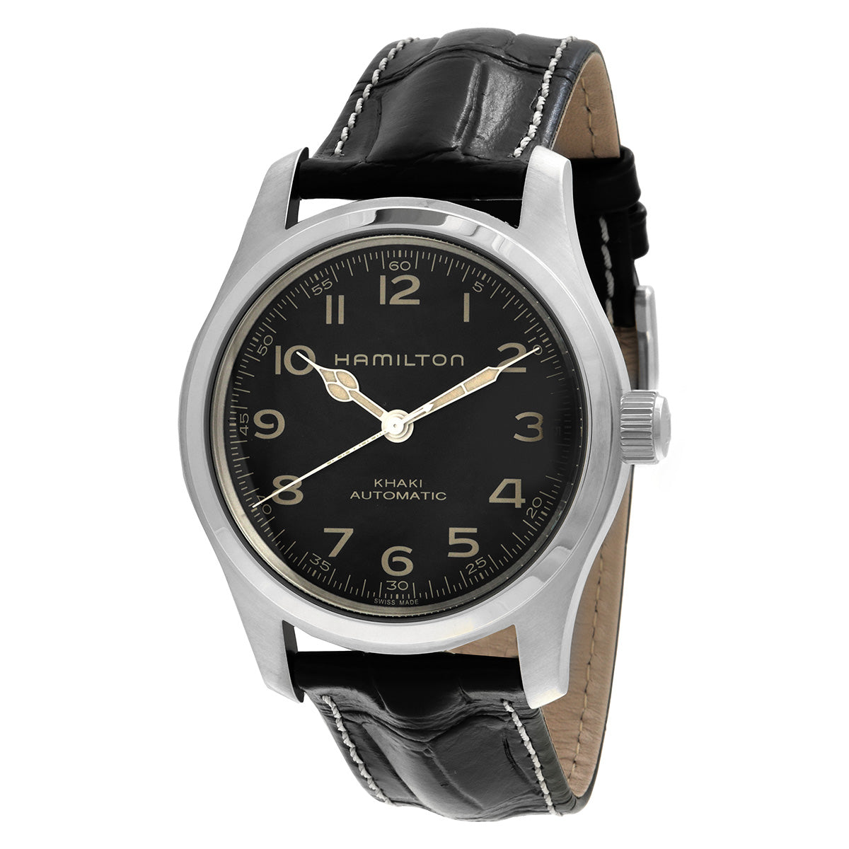 Hamilton Khaki Field Murph Automatic Black Dial Mens Watch Bundle