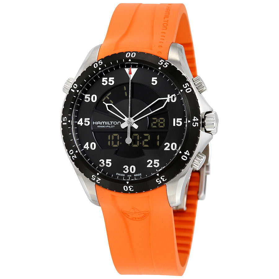 Hamilton Khaki Flight Timer Dual Display Chronograph Mens Watch