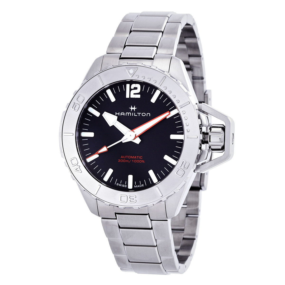 Hamilton Khaki Navy Frogman Automatic Black Dial Mens Watch