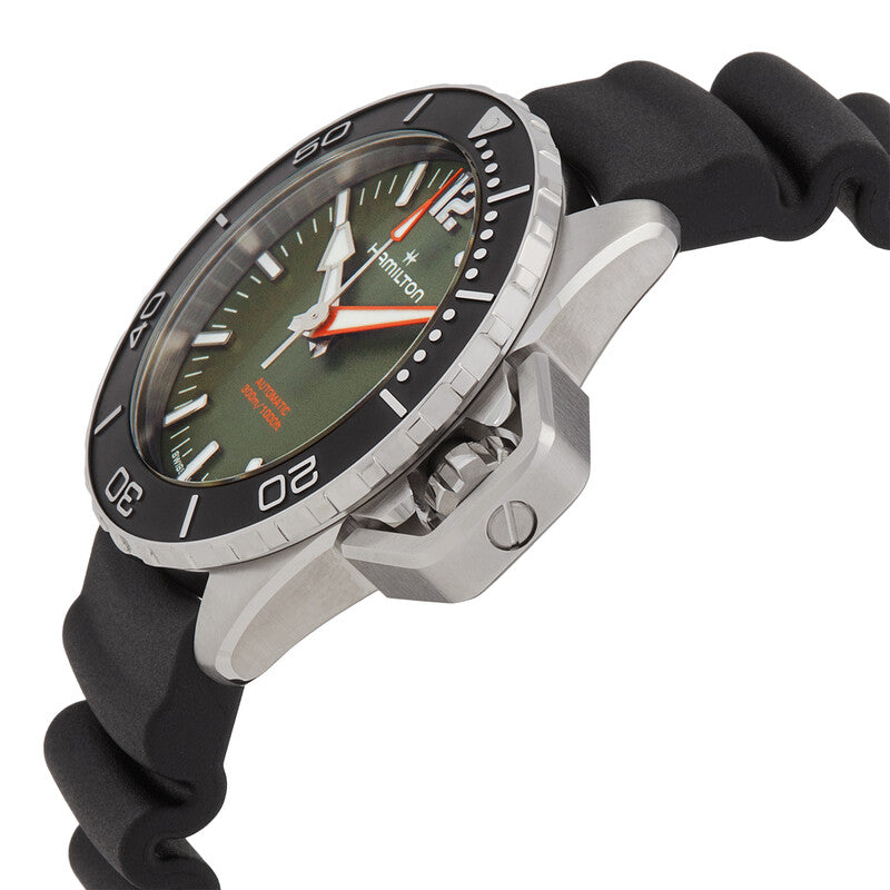 Hamilton Khaki Navy Frogman Automatic Green Dial Mens Watch