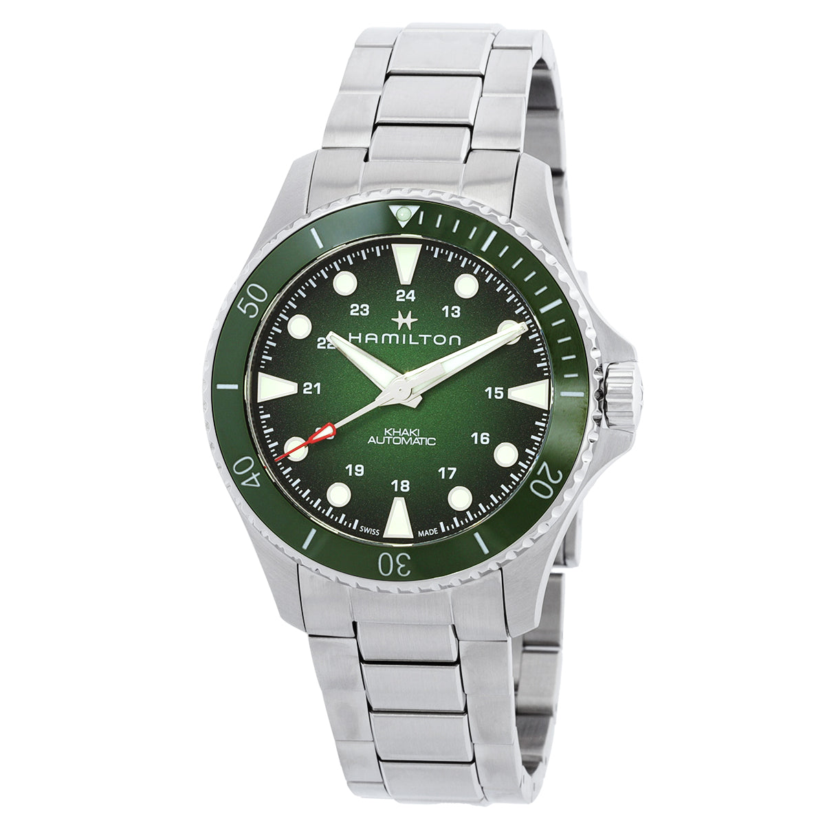 Hamilton Khaki Navy Scuba Automatic Green Dial Mens Watch
