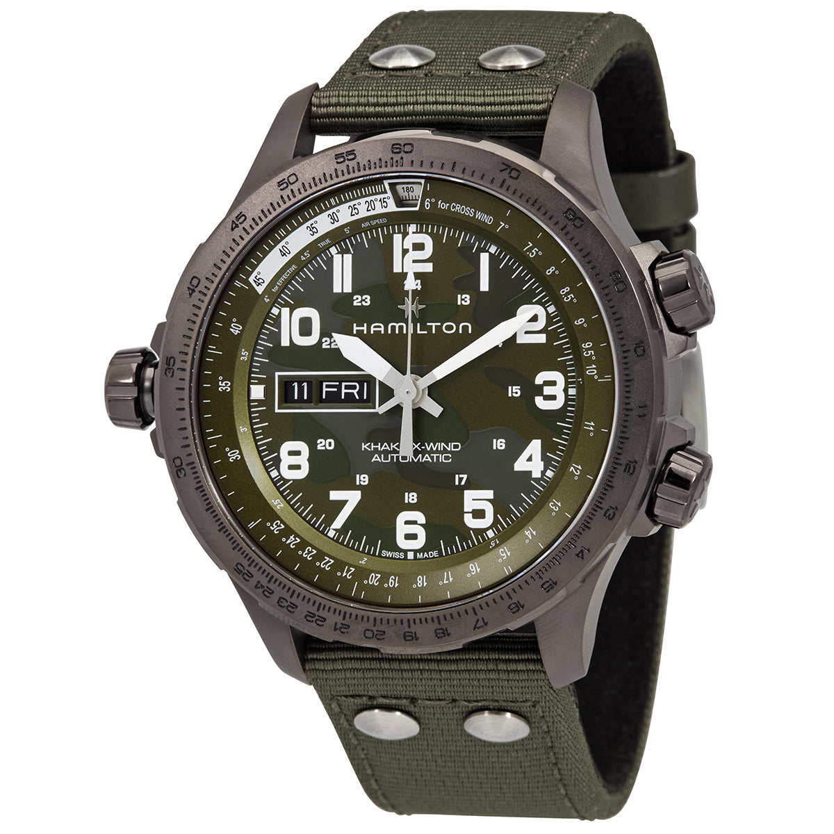Hamilton X-Wind Lefty Automatic Green Dial Mens Watch