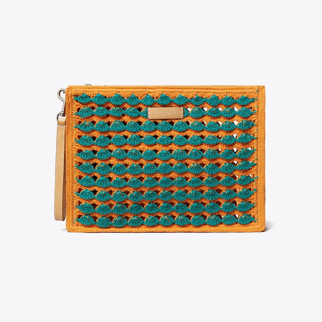 Tory Burch Hand-Crocheted Pouch Multi