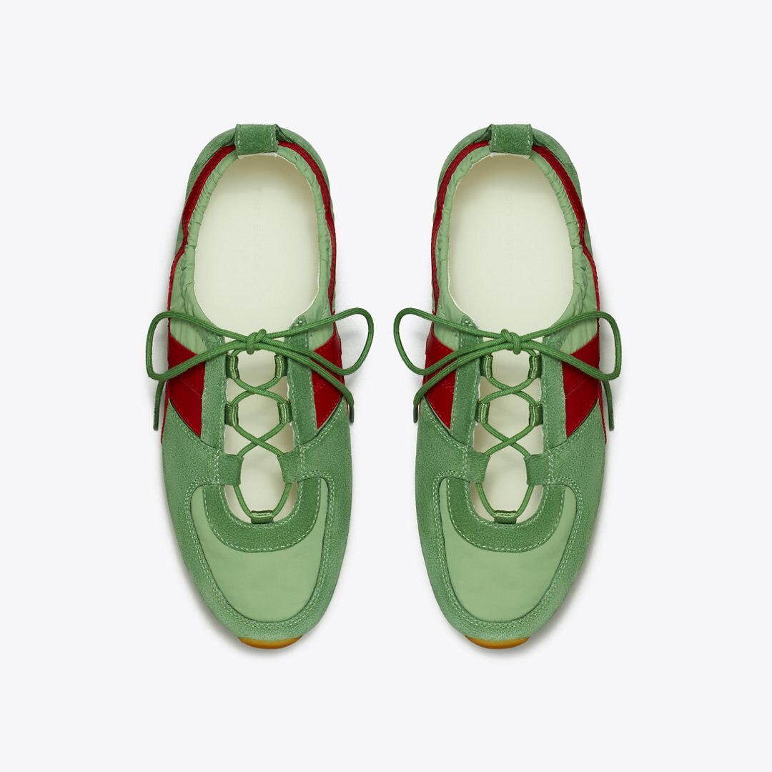 Tory Burch Hank Ballet Sneaker OLIVE / TORY RED / OLIVE