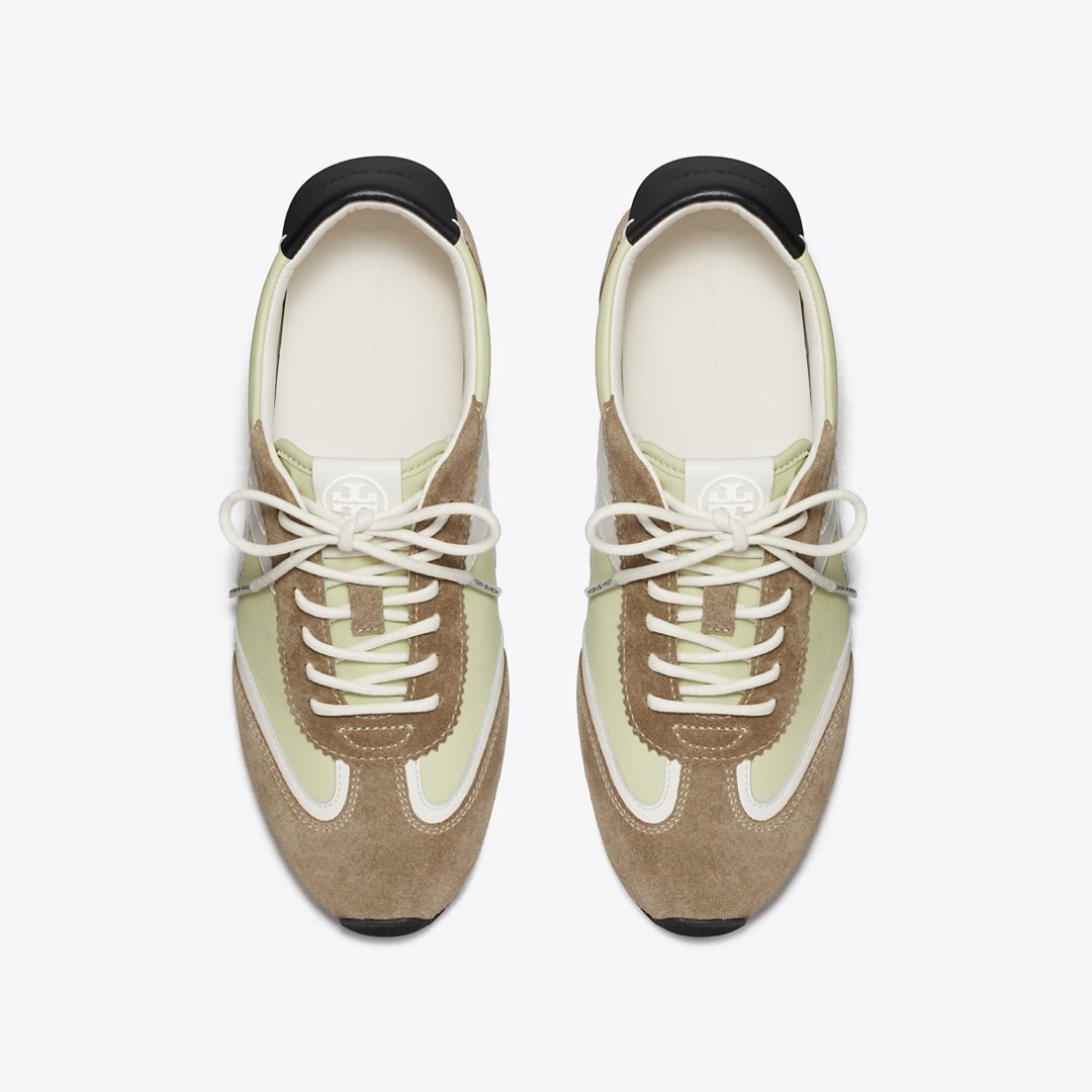 Tory Burch Hank Field Sneaker GREEN / CREAM / BROWN