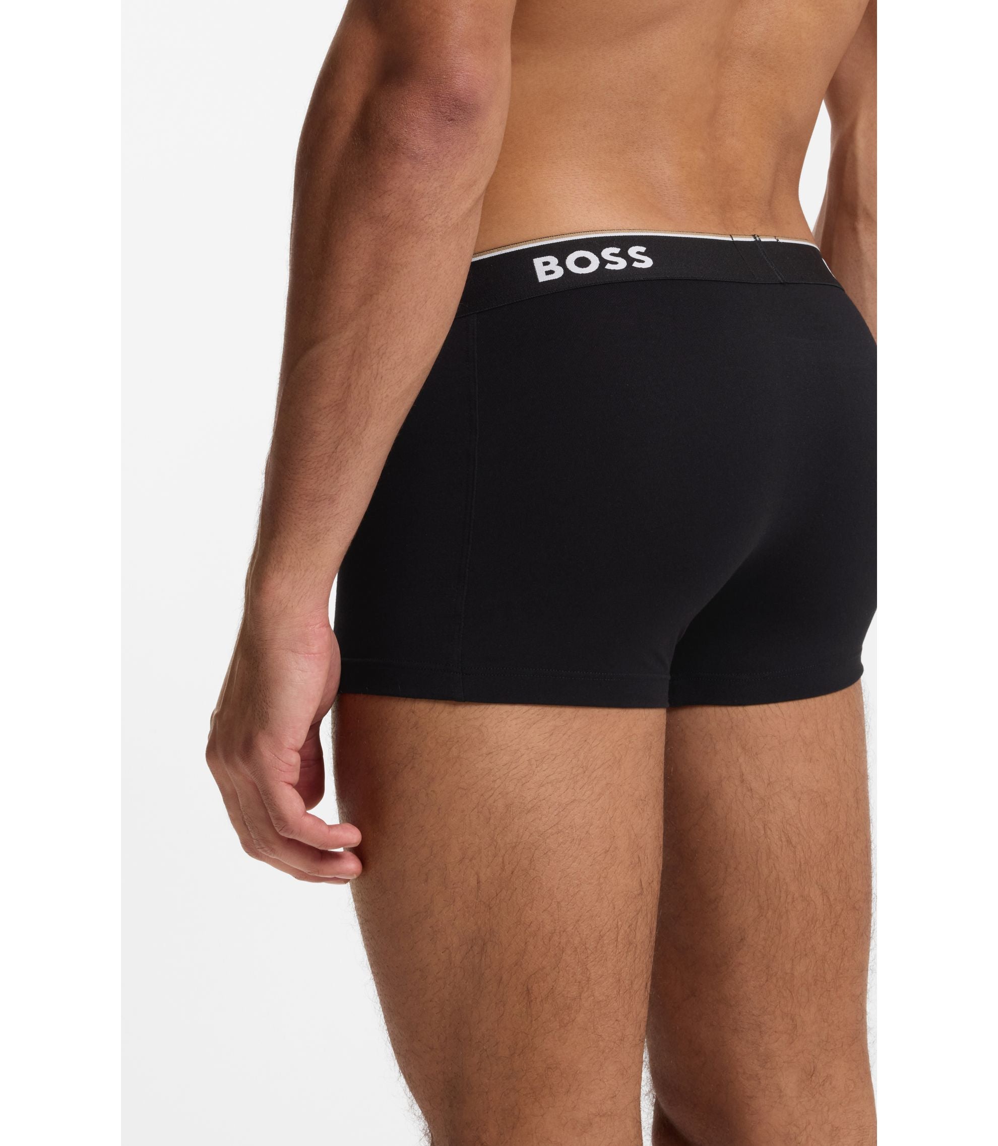 Boss Stretch Cotton Trunks With Repeating Logos Assorted-Pre-Pack