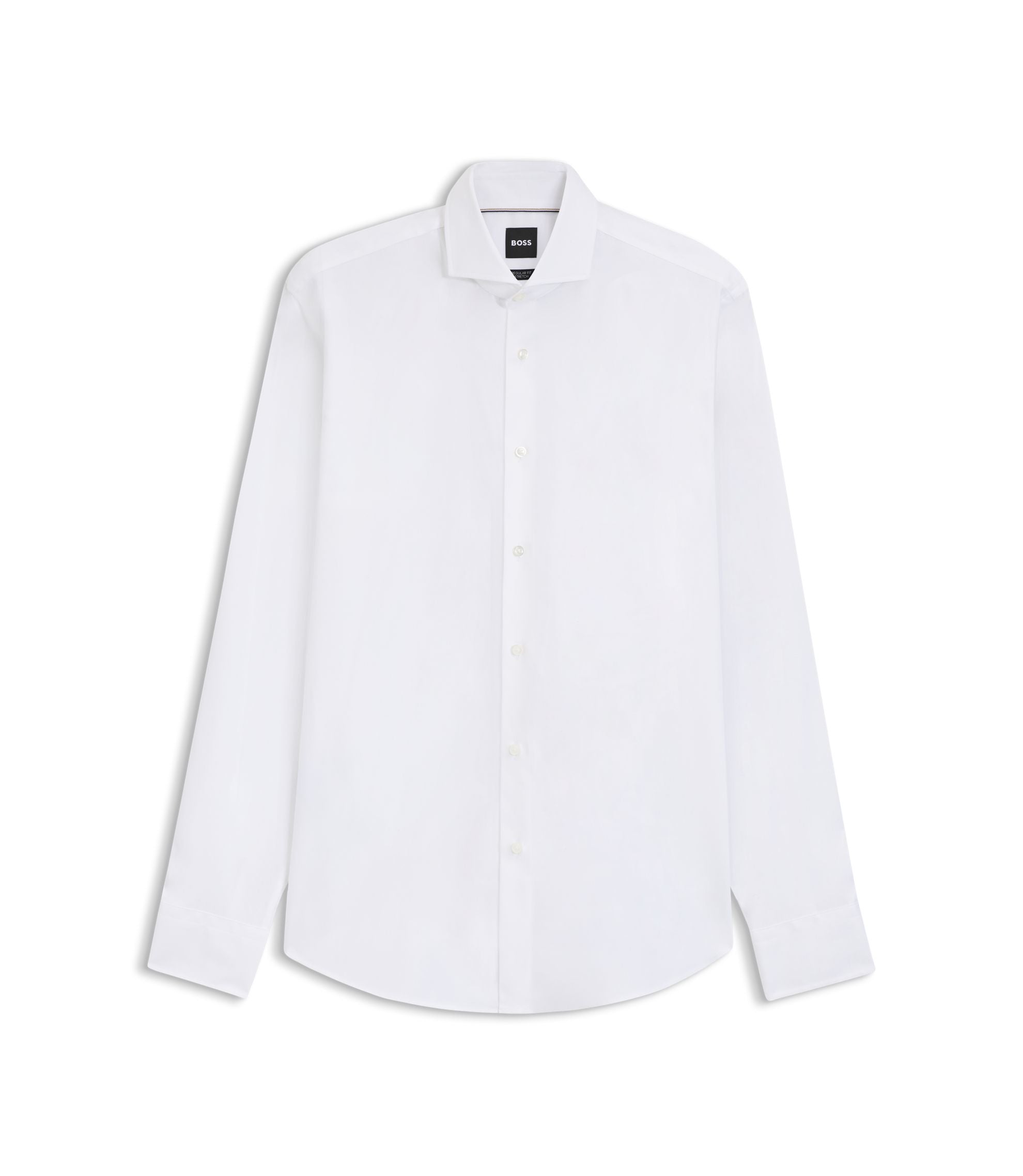 Boss Regular Fit Stretch Twill Dress Shirt White