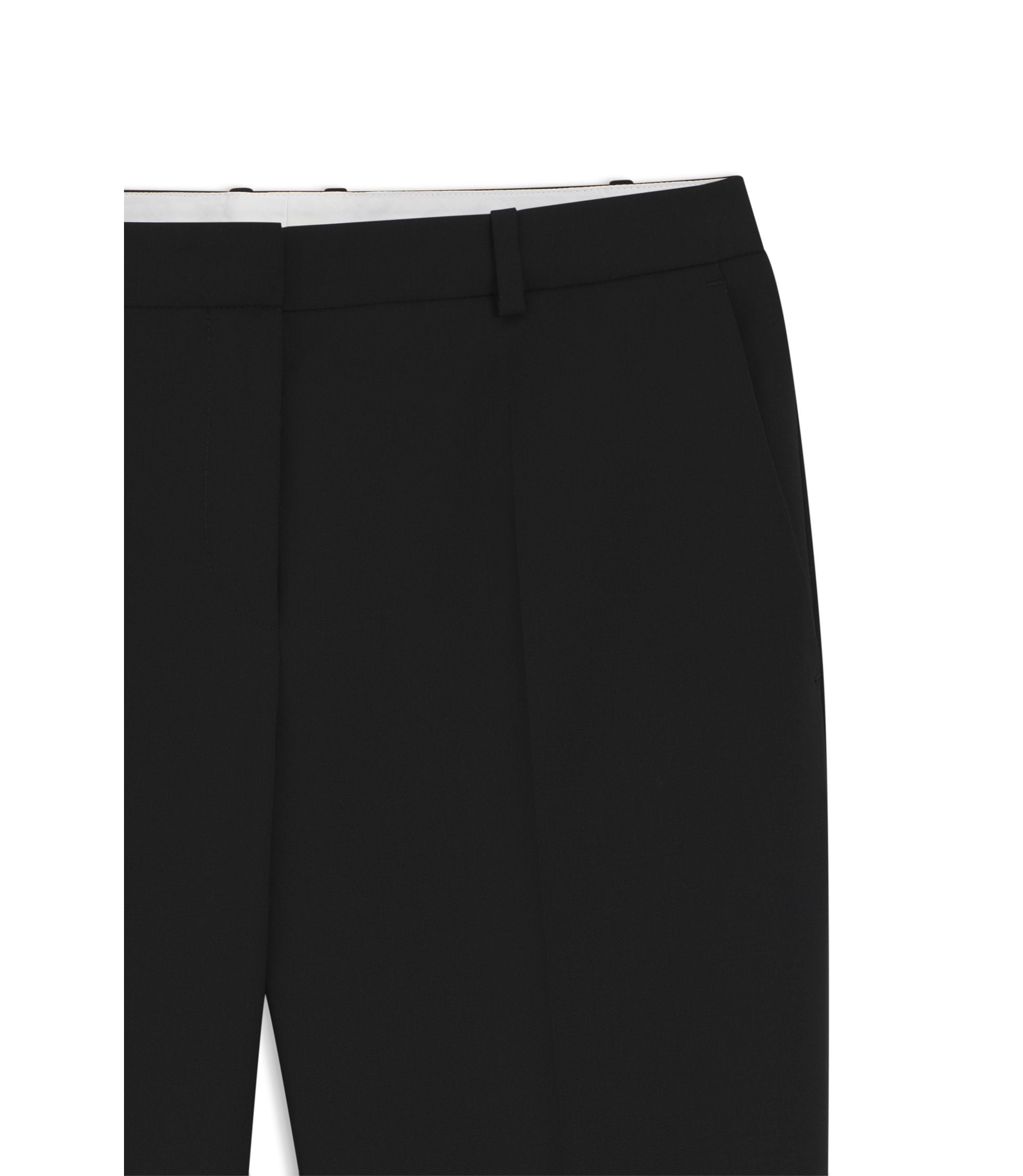 Boss Regular Fit Pants In Italian Made Virgin Wool Black Women's