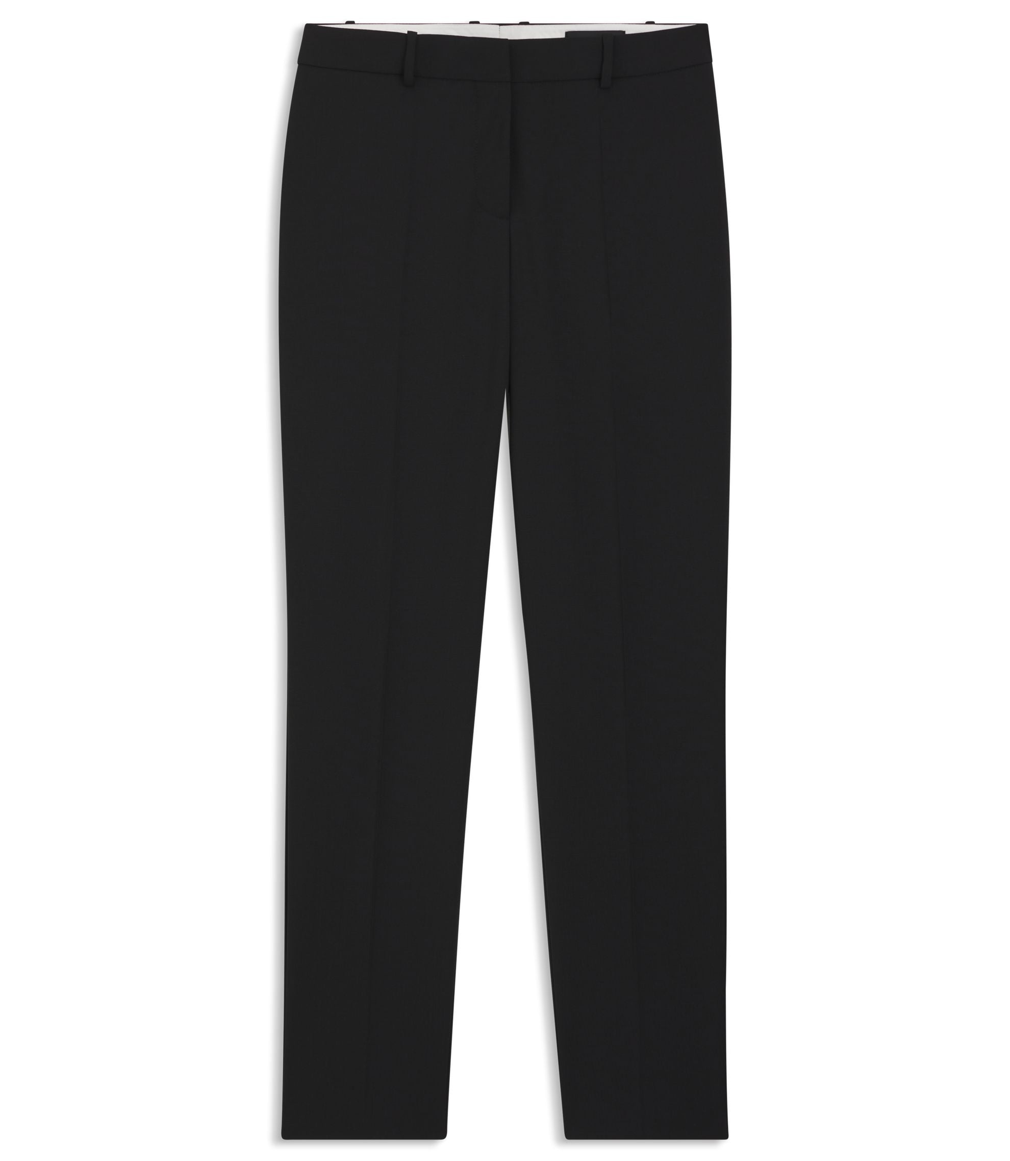 Boss Regular Fit Pants In Italian Made Virgin Wool Black Women's