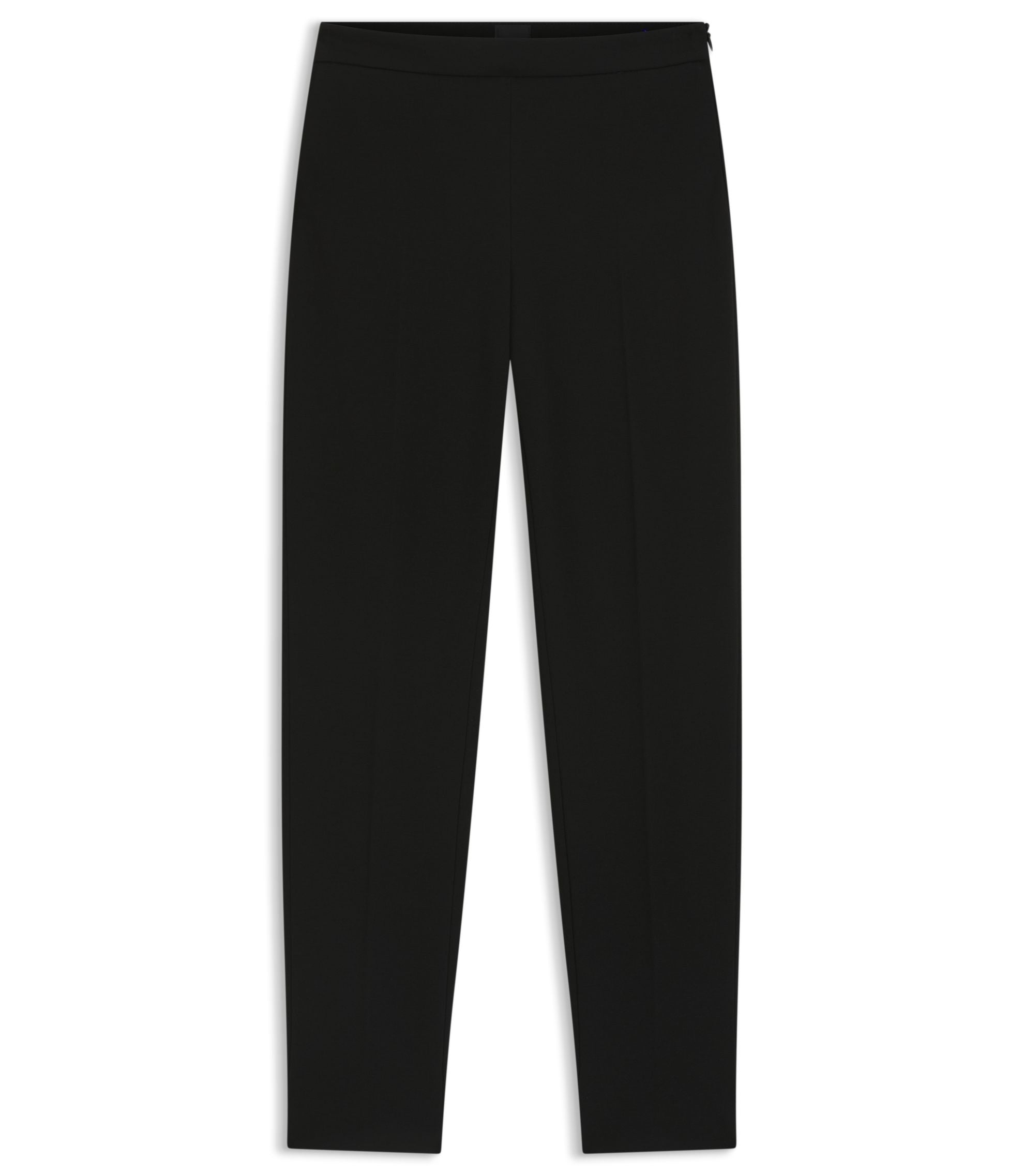 Boss Regular Fit Pants In Stretch Fabric With A Tapered Leg Black Women's