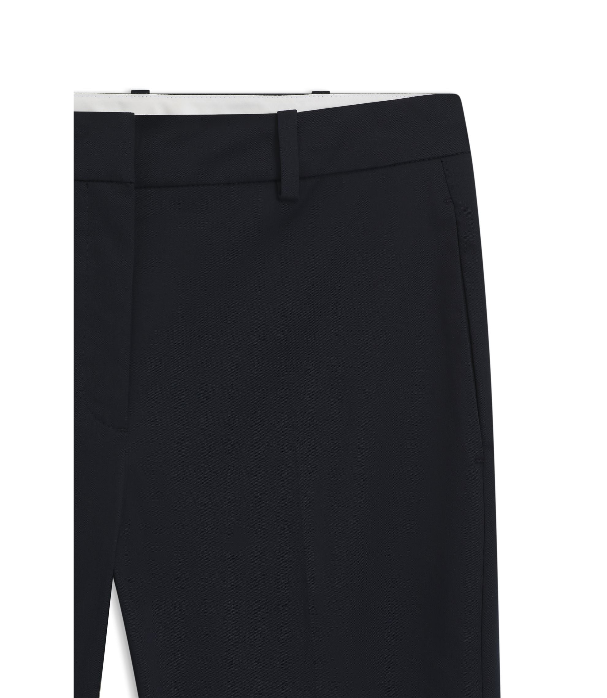 Boss Regular Fit Trousers In Stretch Cotton Twill Dark Blue Women's