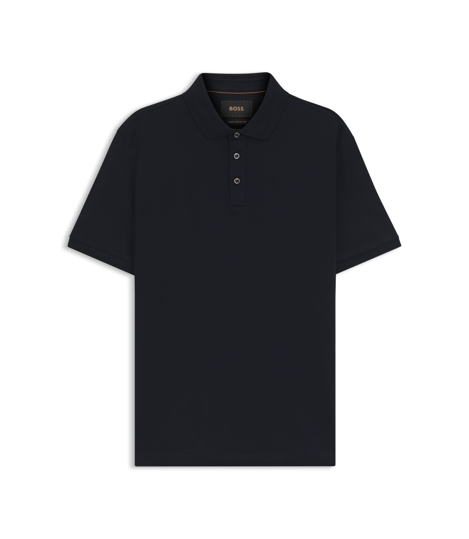 Boss Regular Fit Polo Shirt In Mercerized Italian Cotton Dark Blue