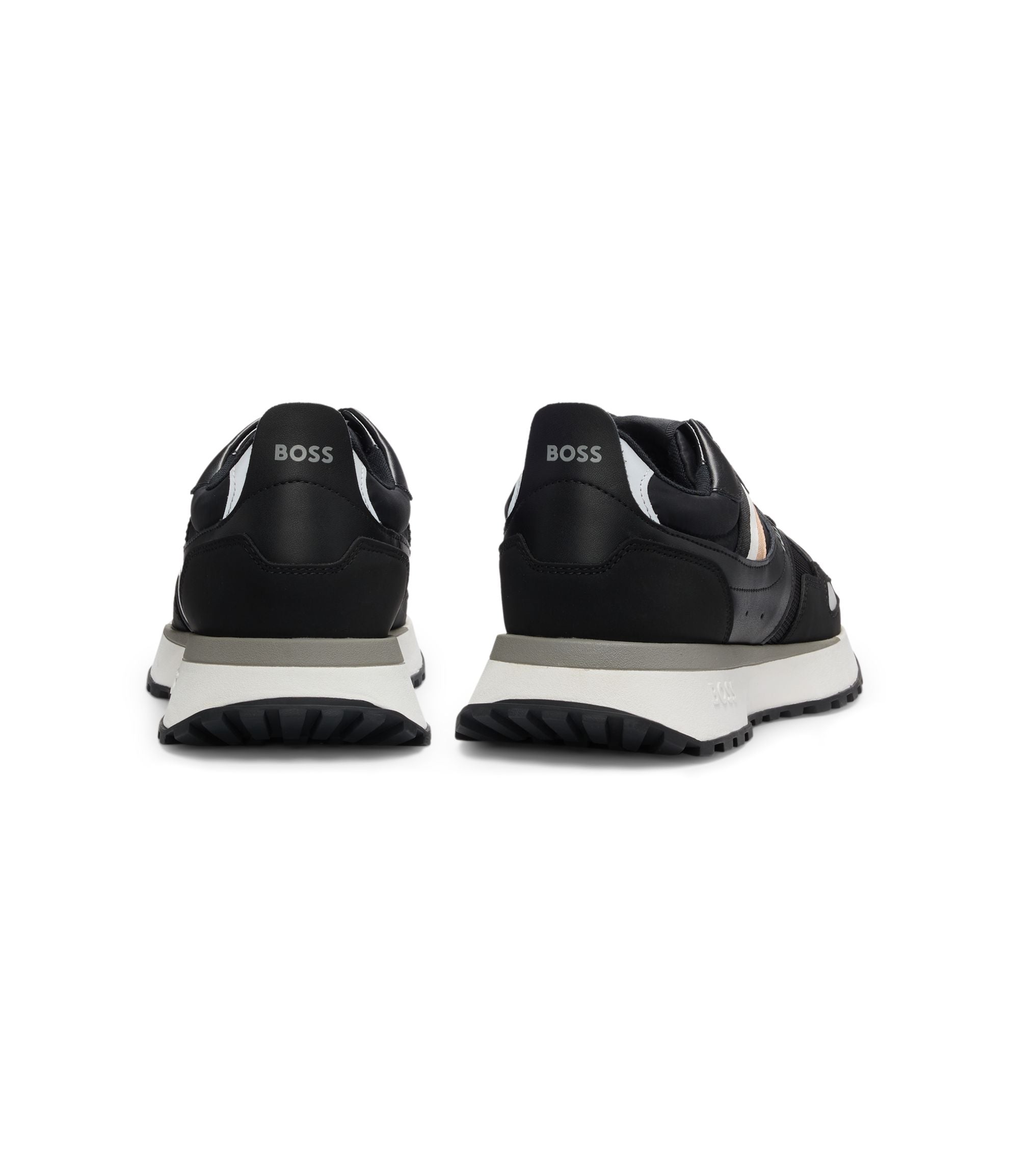 Boss Running Style Sneakers With Eva Rubber Outsole Black Black