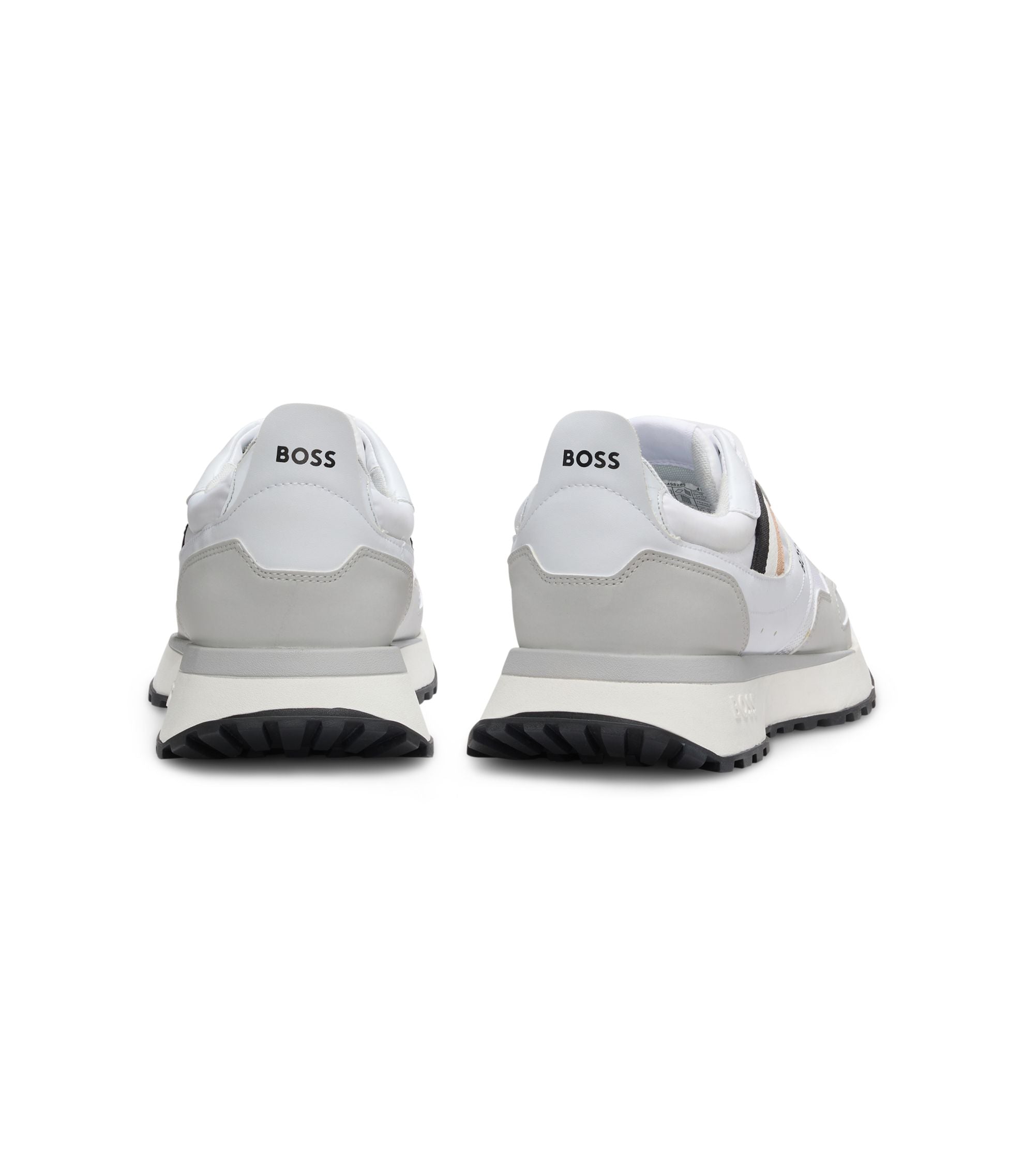 Boss Running Style Sneakers With Eva Rubber Outsole White White