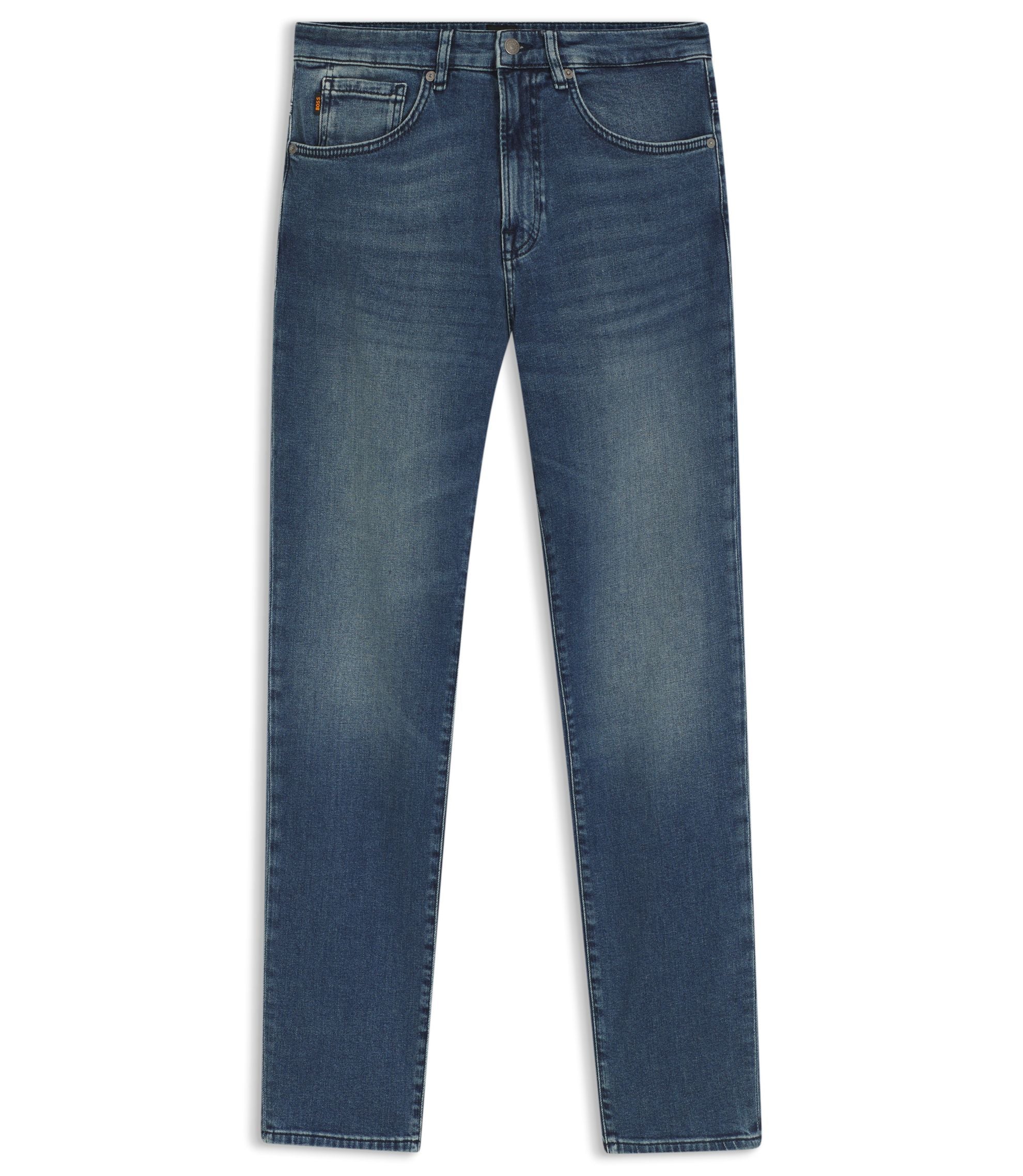 Boss Maine Regular Fit Jeans In Blue Comfort Stretch Denim Blue