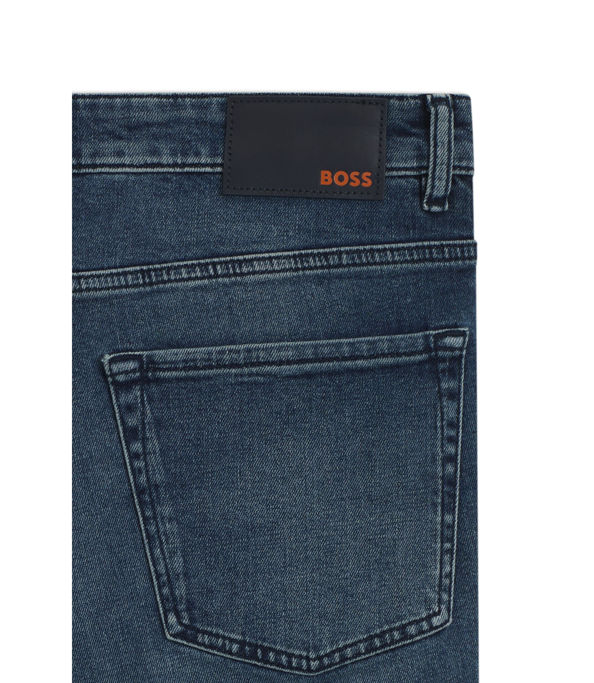 Boss Maine Regular Fit Jeans In Blue Comfort Stretch Denim Blue