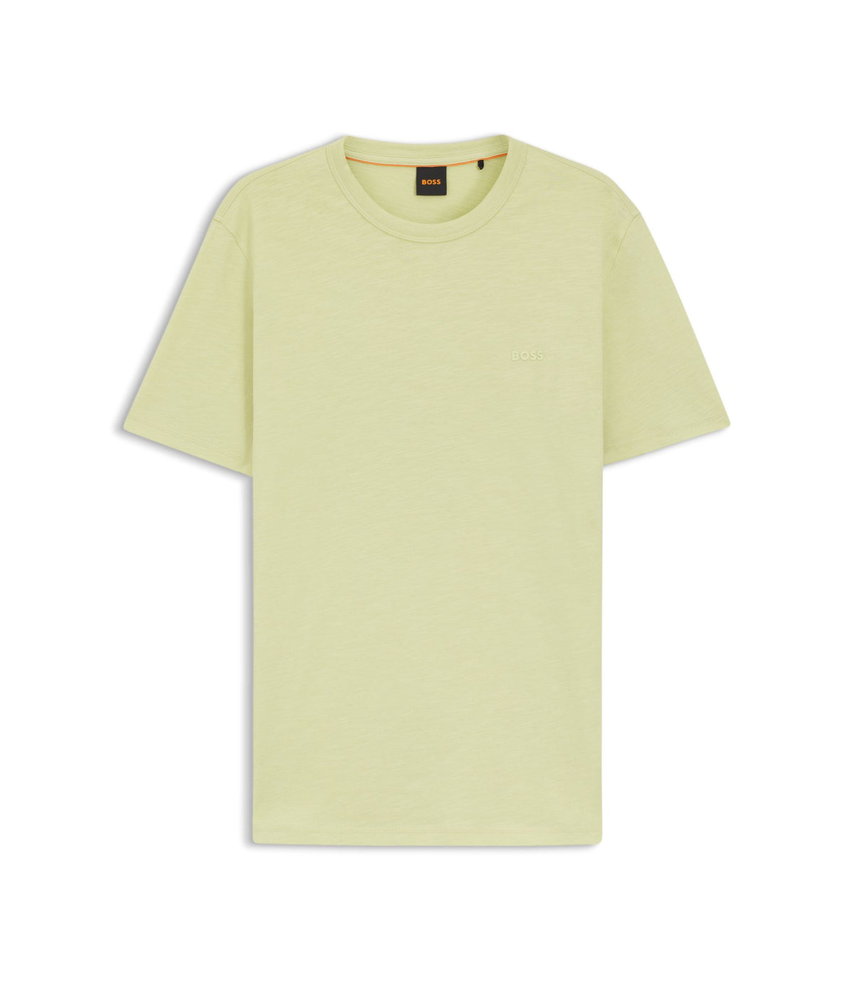Boss Cotton Jersey T Shirt With Logo Detail Beige