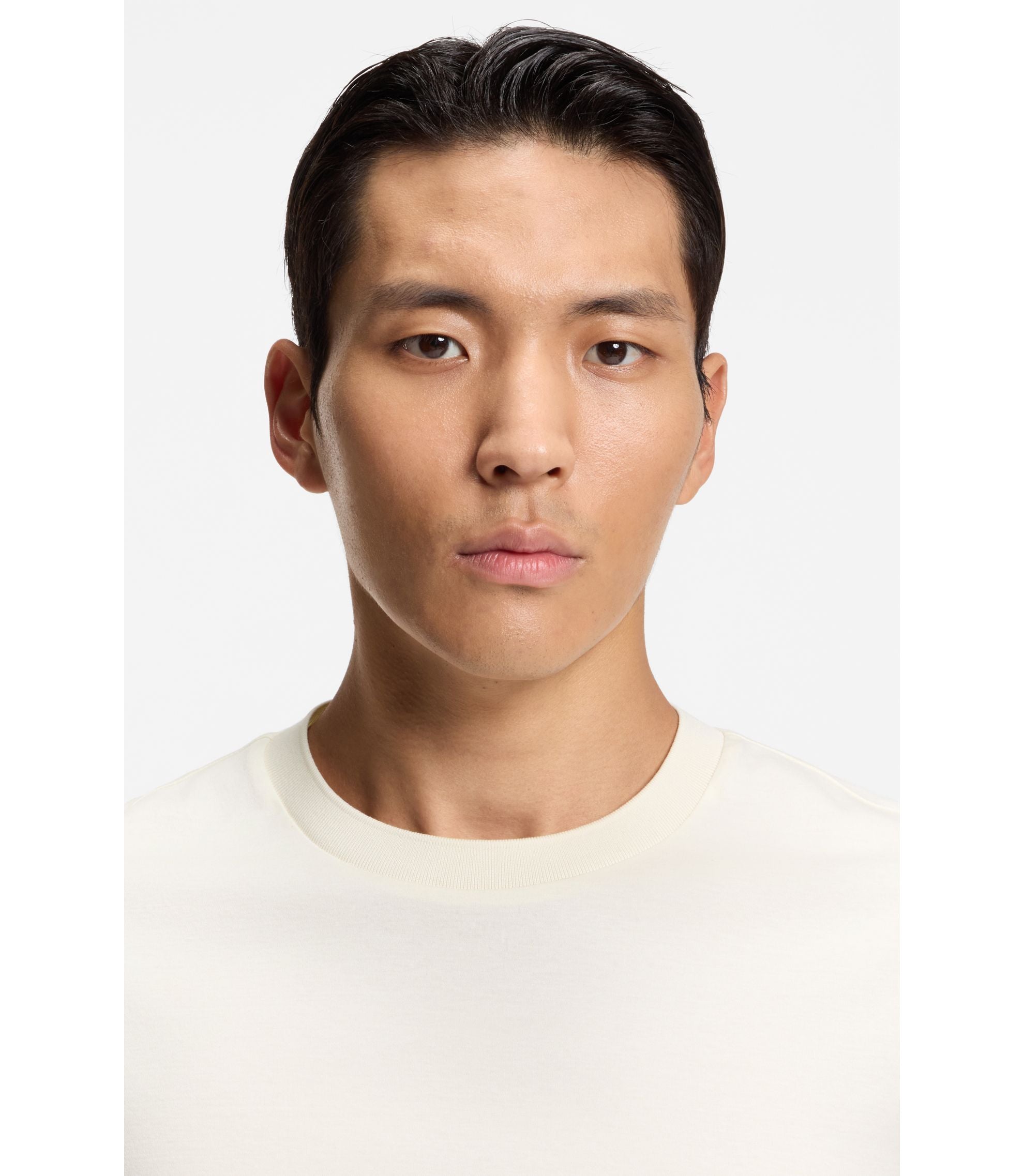 Boss Regular Fit T Shirt In Mercerized Cotton White