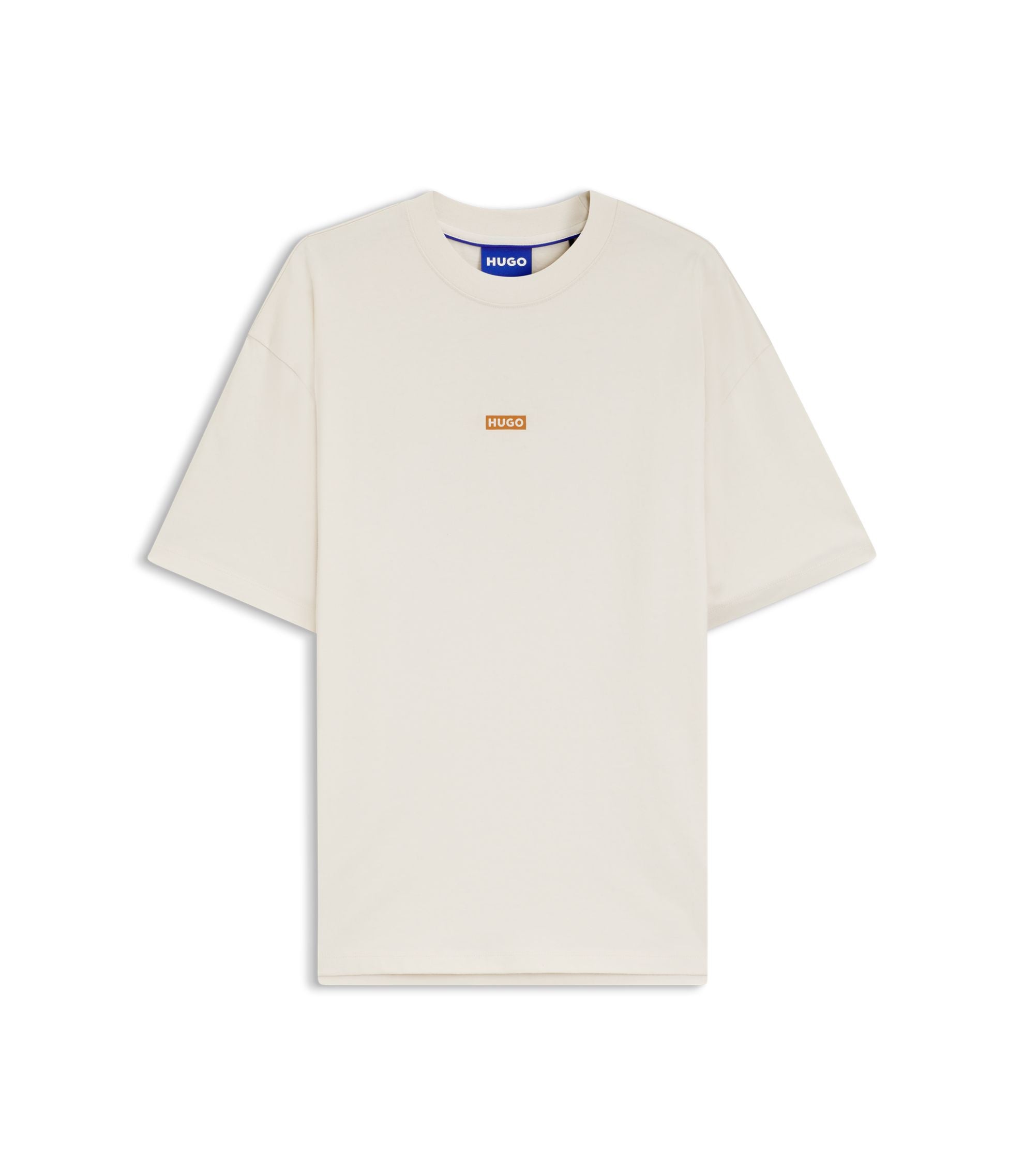Hugo Logo Print T Shirt In Cotton Jersey White