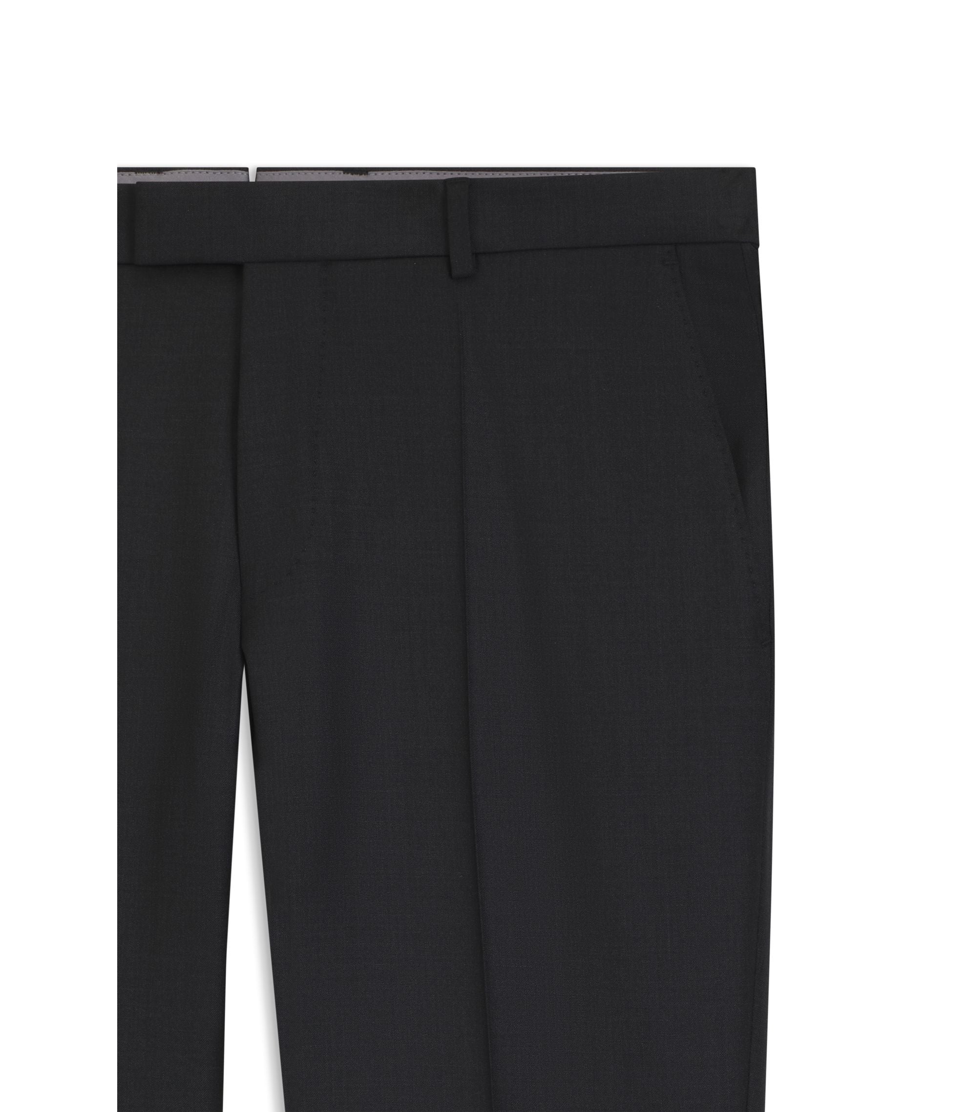 Boss Slim Fit Pants In Stretch Wool Light Grey