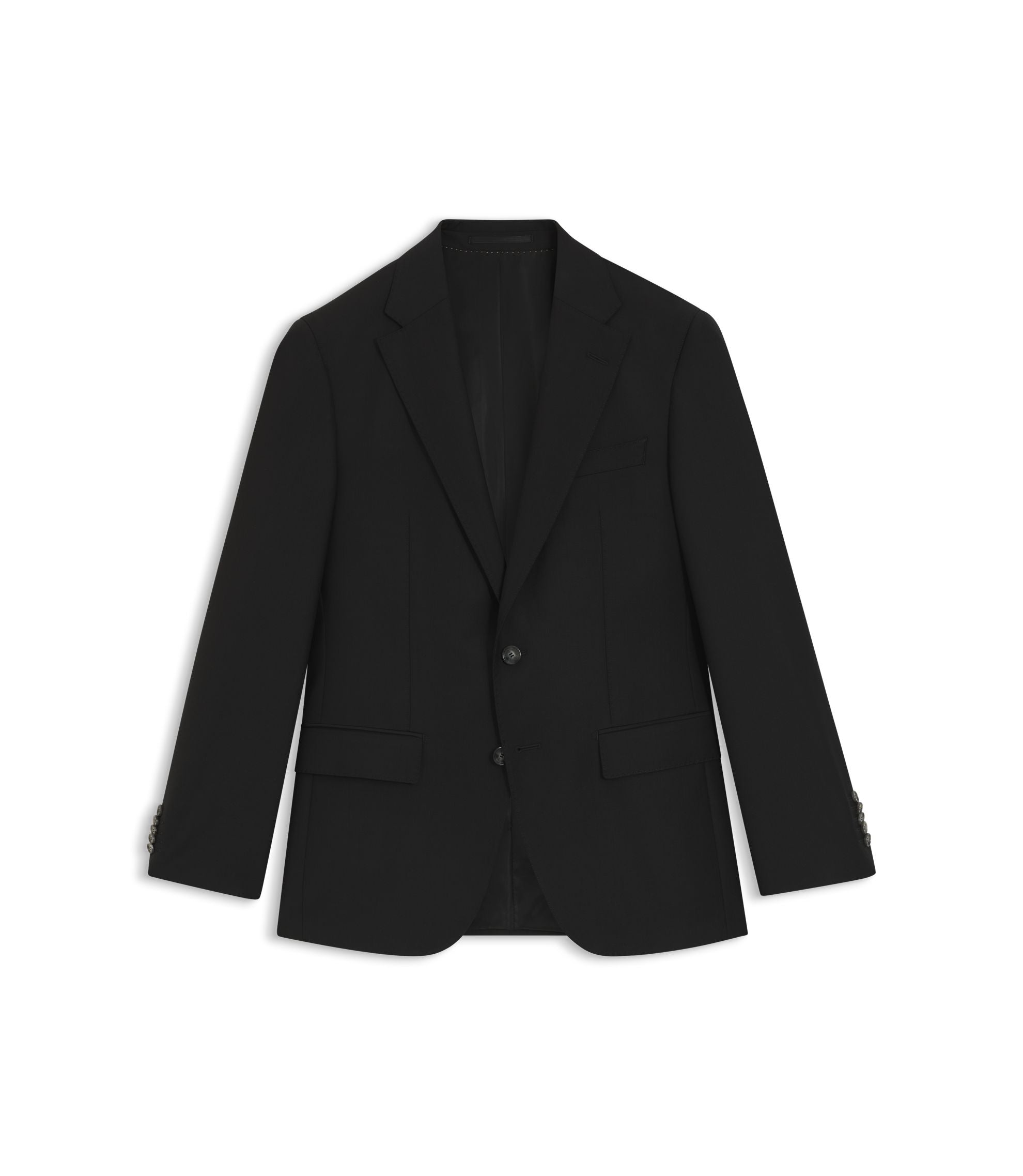 Boss Slim Fit Jacket In Stretch Wool Black