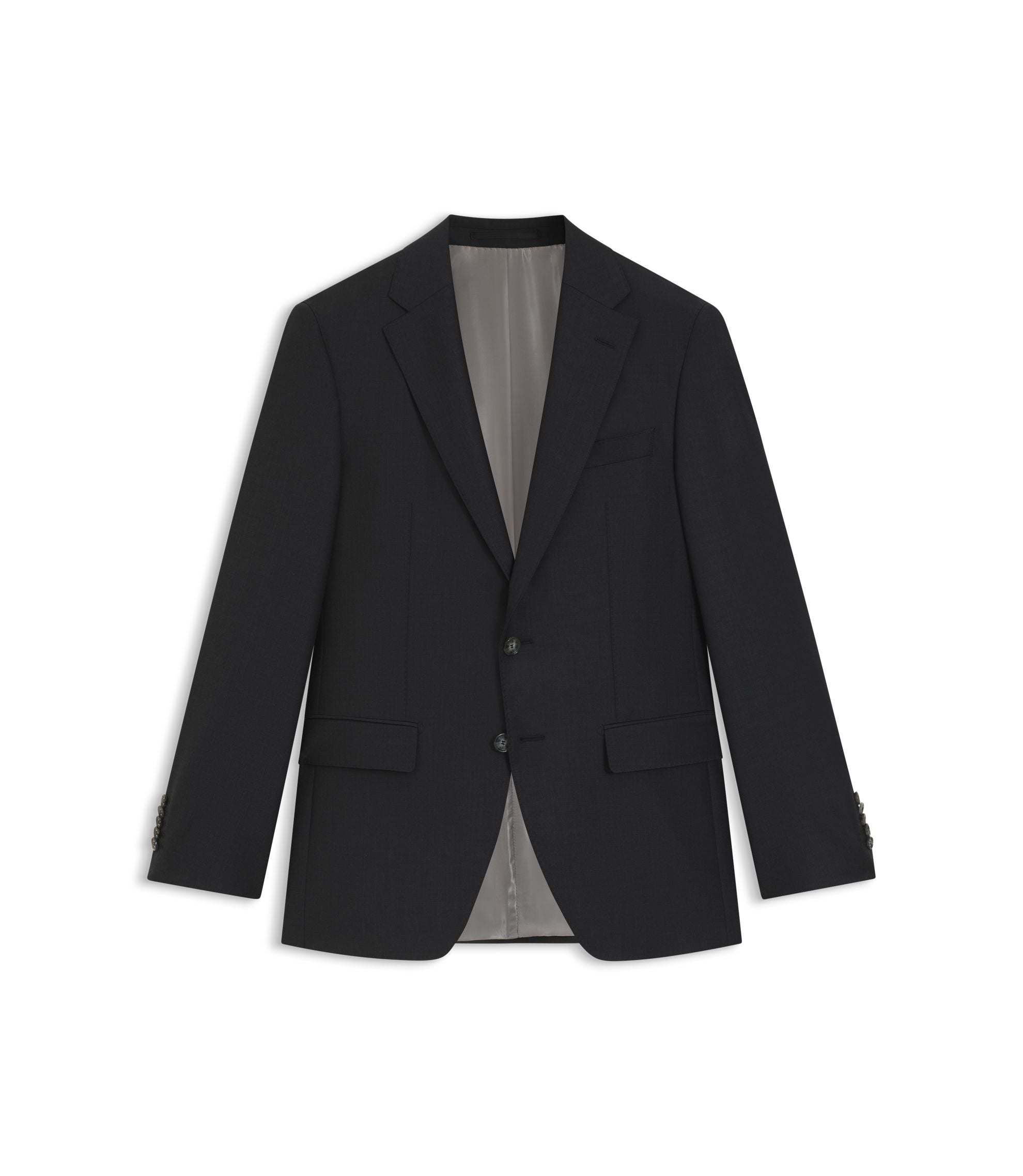 Boss Slim Fit Jacket In Stretch Wool Light Grey