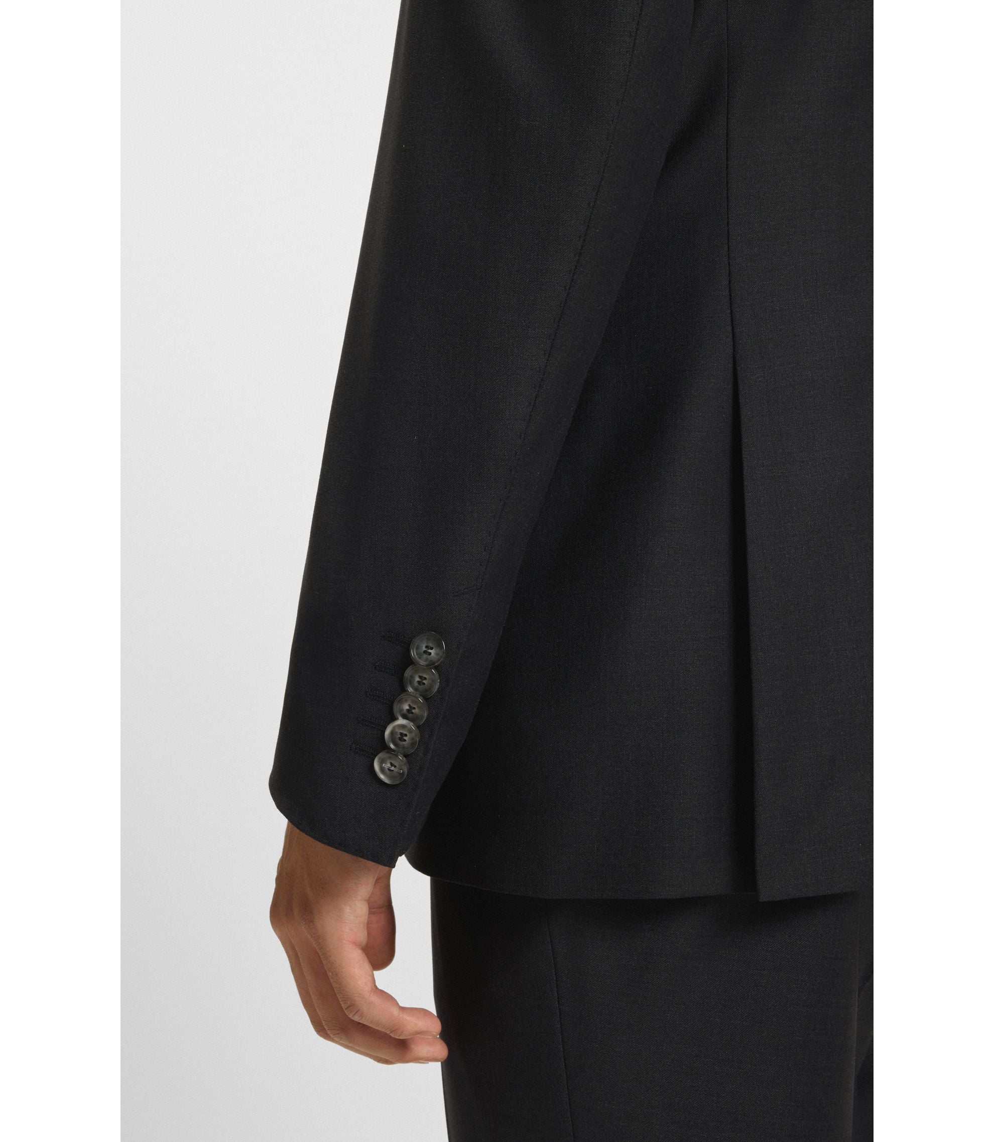 Boss Slim Fit Jacket In Stretch Wool Light Grey