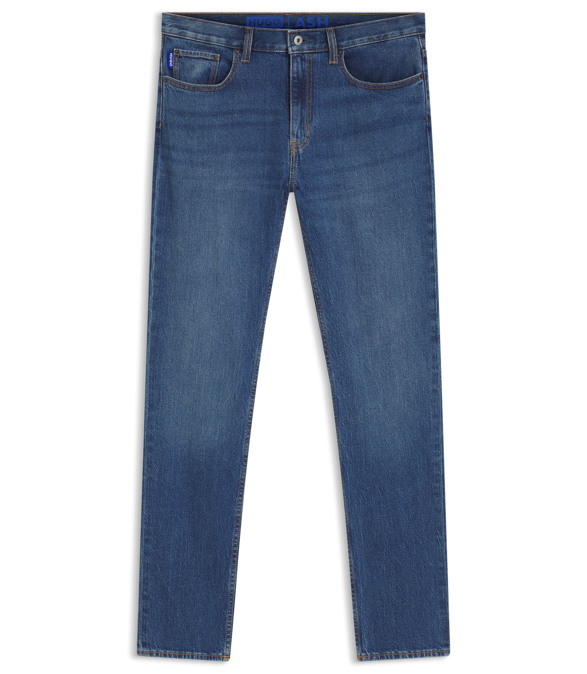 Hugo Blue Slim Fit Jeans In Stretch Denim Dark Blue