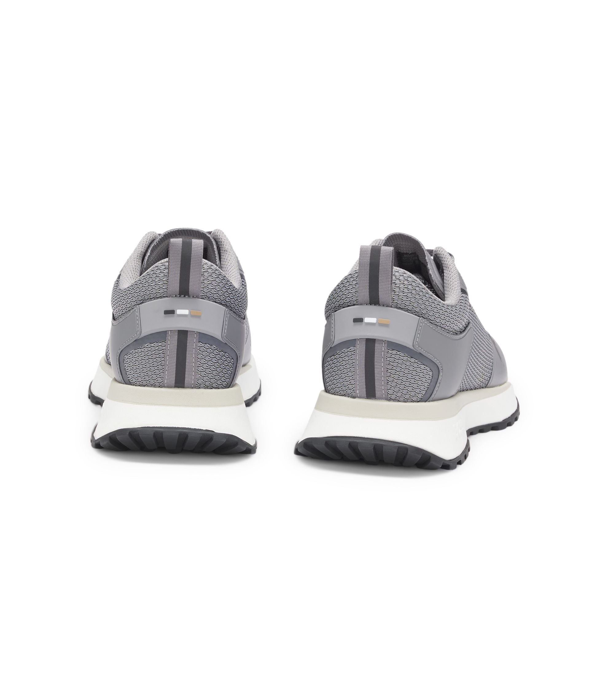 Boss Mesh Detail Trainers In Mixed Materials Light Grey Light Grey