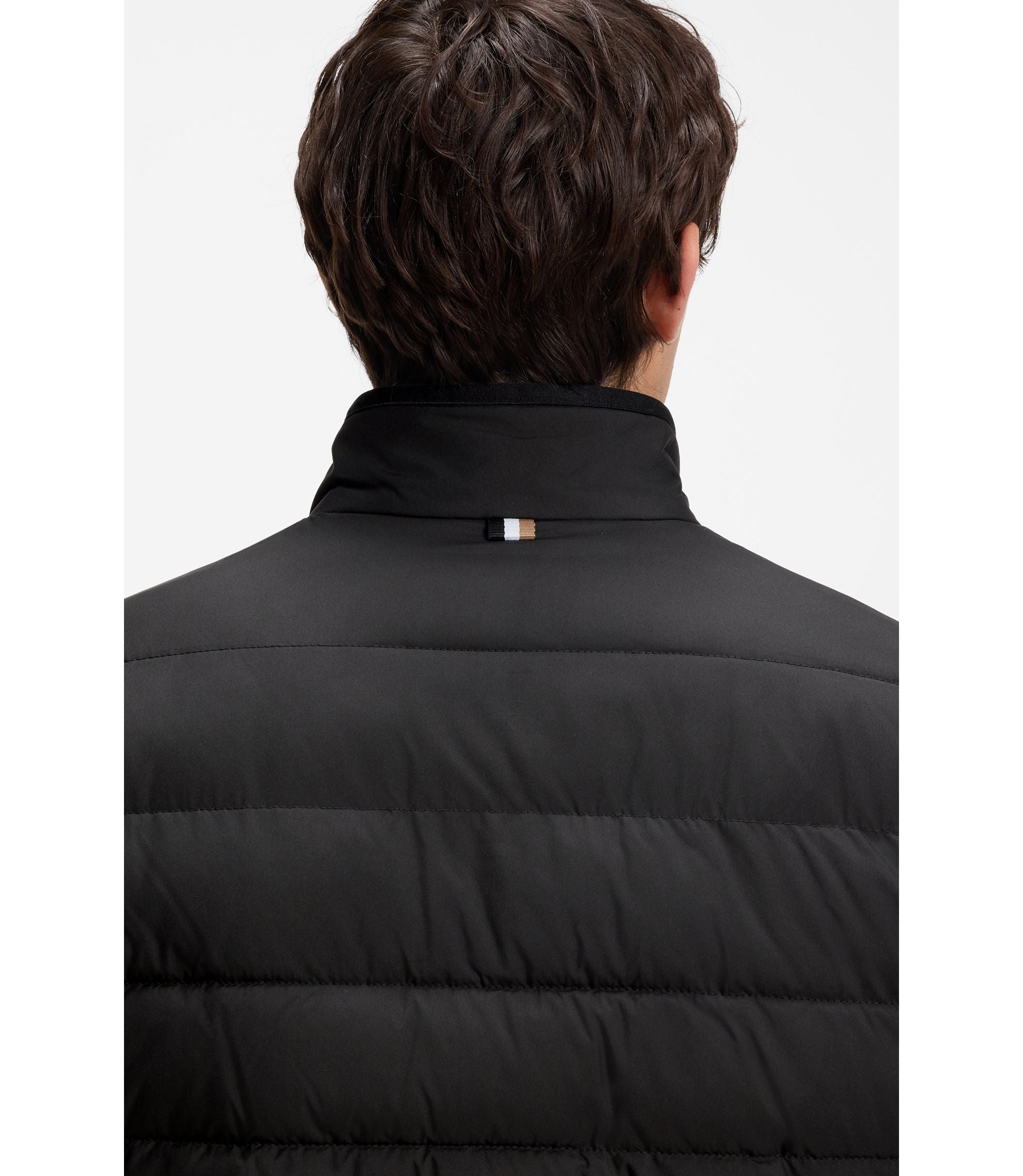 Boss Water Repellent Jacket With Logo Detail Black