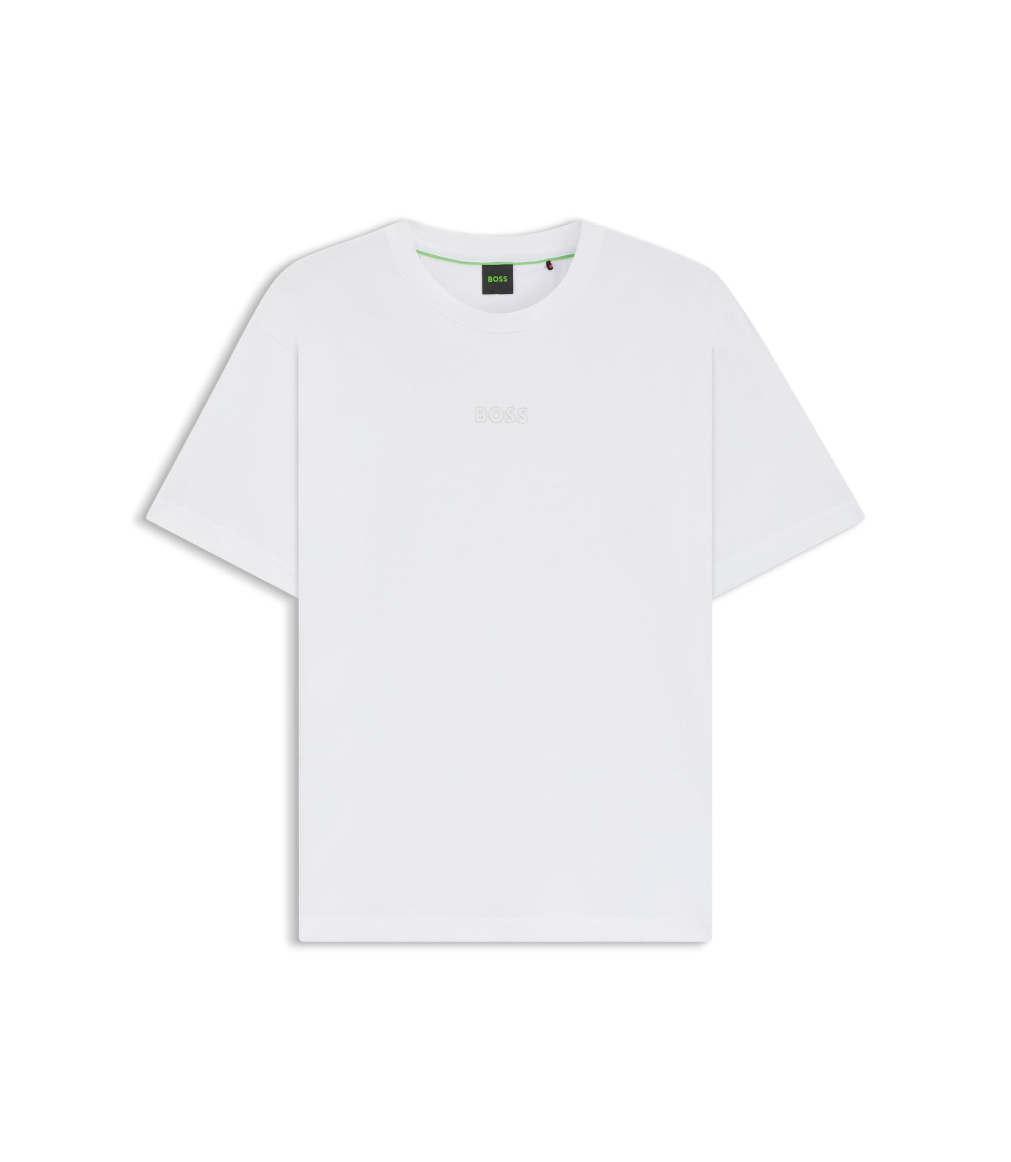 Boss Cotton Jersey T Shirt With Logo Detail White
