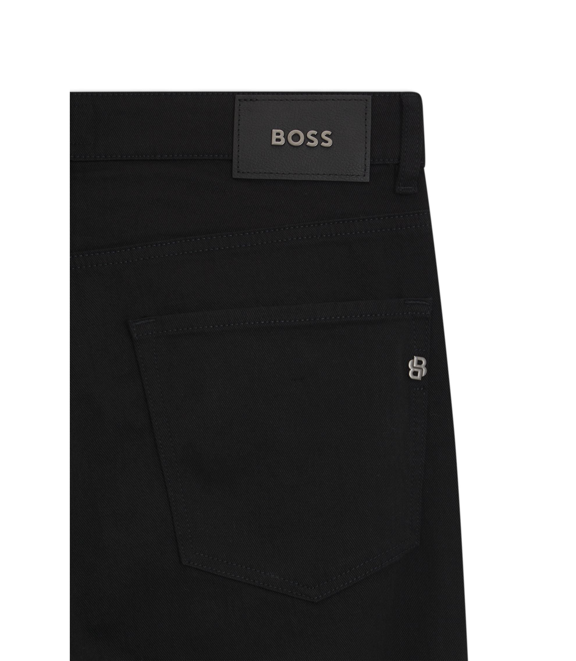 Boss Maine Black Black Regular Fit Jeans In Cashmere Touch Italian Denim Black